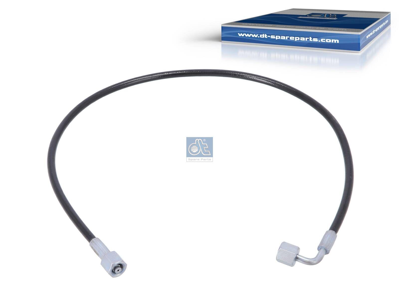DT Spare Parts 6.96068 Schlauchleitung, Fahrerhauskippung, D: 9 mm, M12 x 1, L1: 745 mm, 362 bar passend für Renault