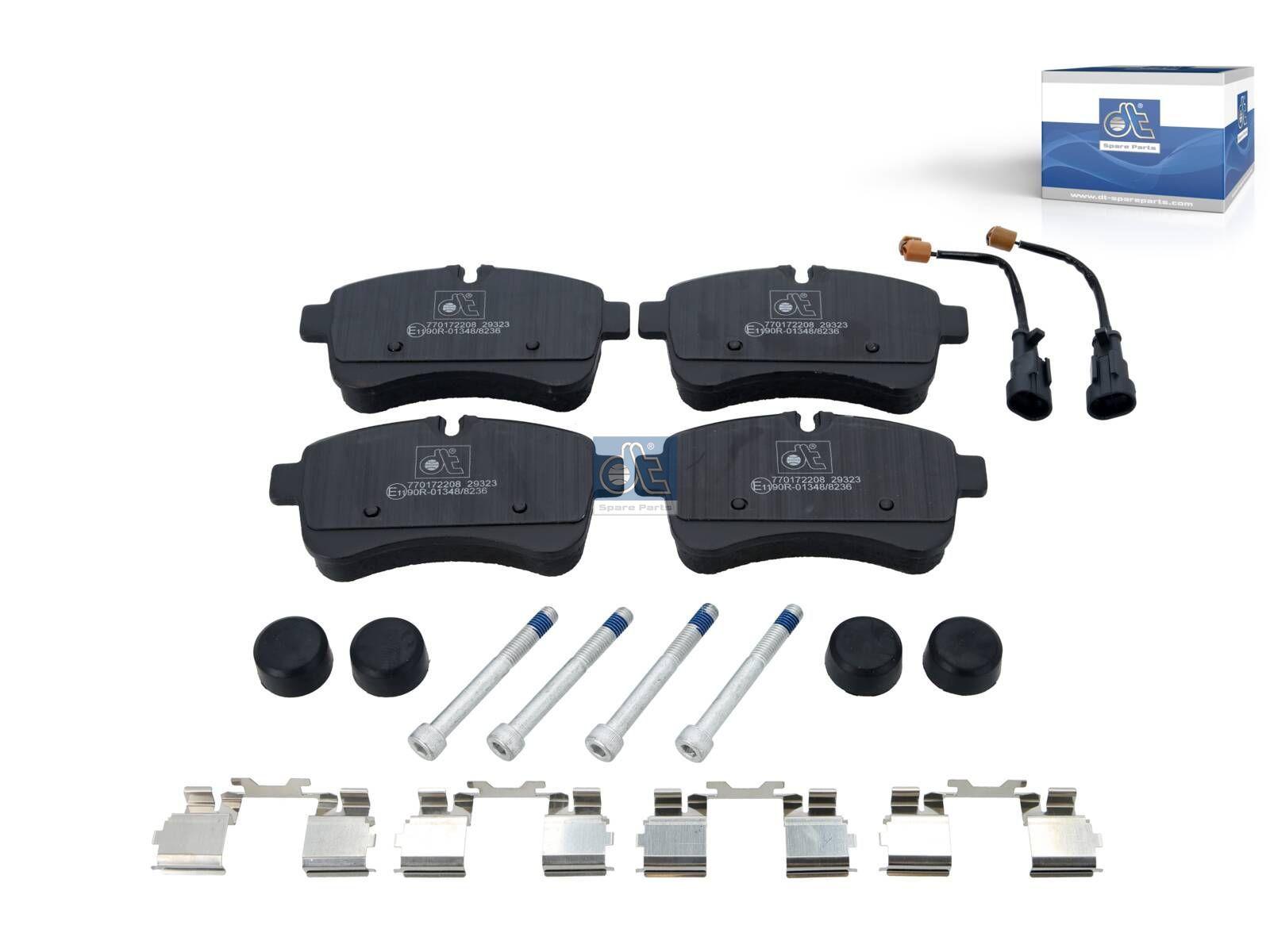 DT Spare Parts 7.00270 Scheibenbremsbelagsatz, mit Zubehör, mit Verschleißanzeiger passend für Multimarken