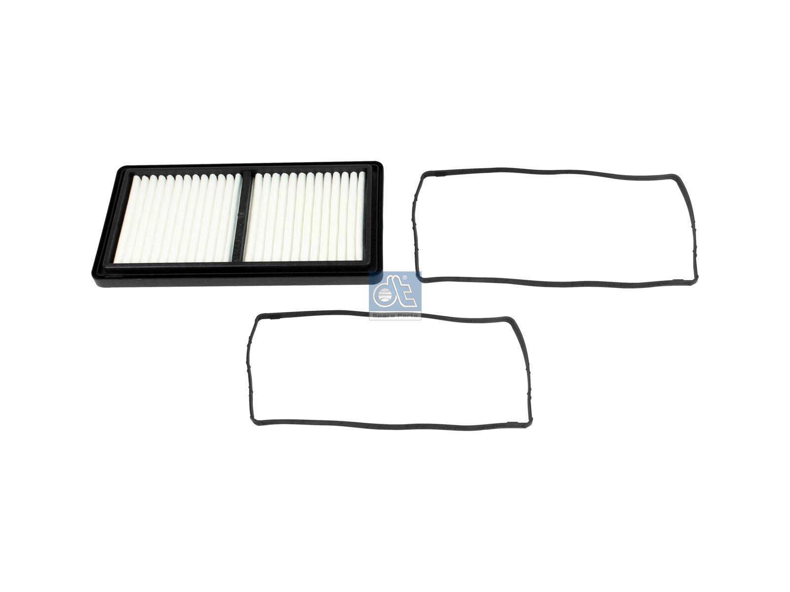 DT Spare Parts 7.50872 Filter, Kurbelgehäuseentlüftung, mit Dichtungen, L: 262 mm, W: 139 mm, H: 28 mm passend für Iveco