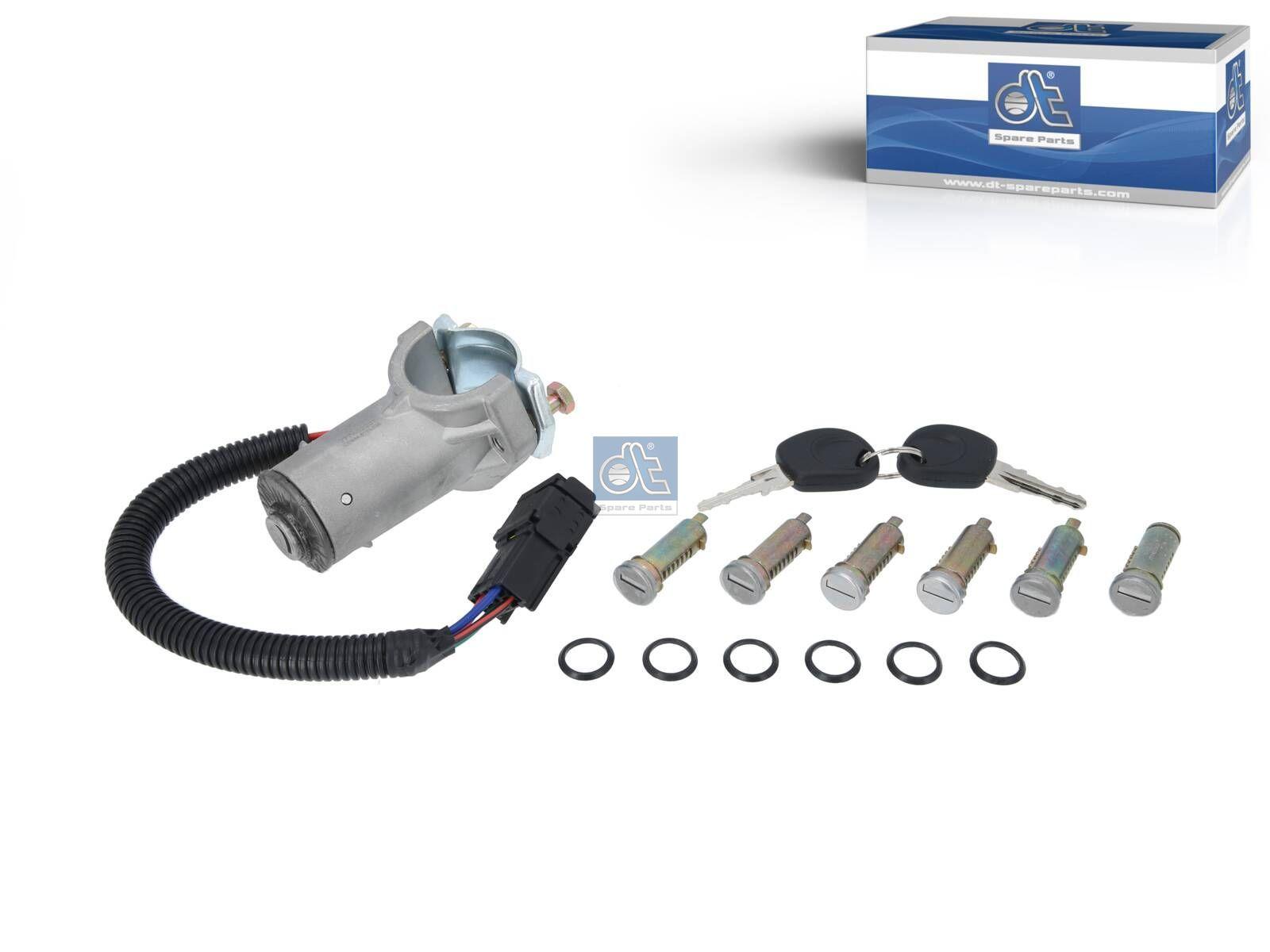 DT Spare Parts 7.78038SP Zündschloss, mit Schlüsselbart, mit Schließzylindersatz passend für Iveco