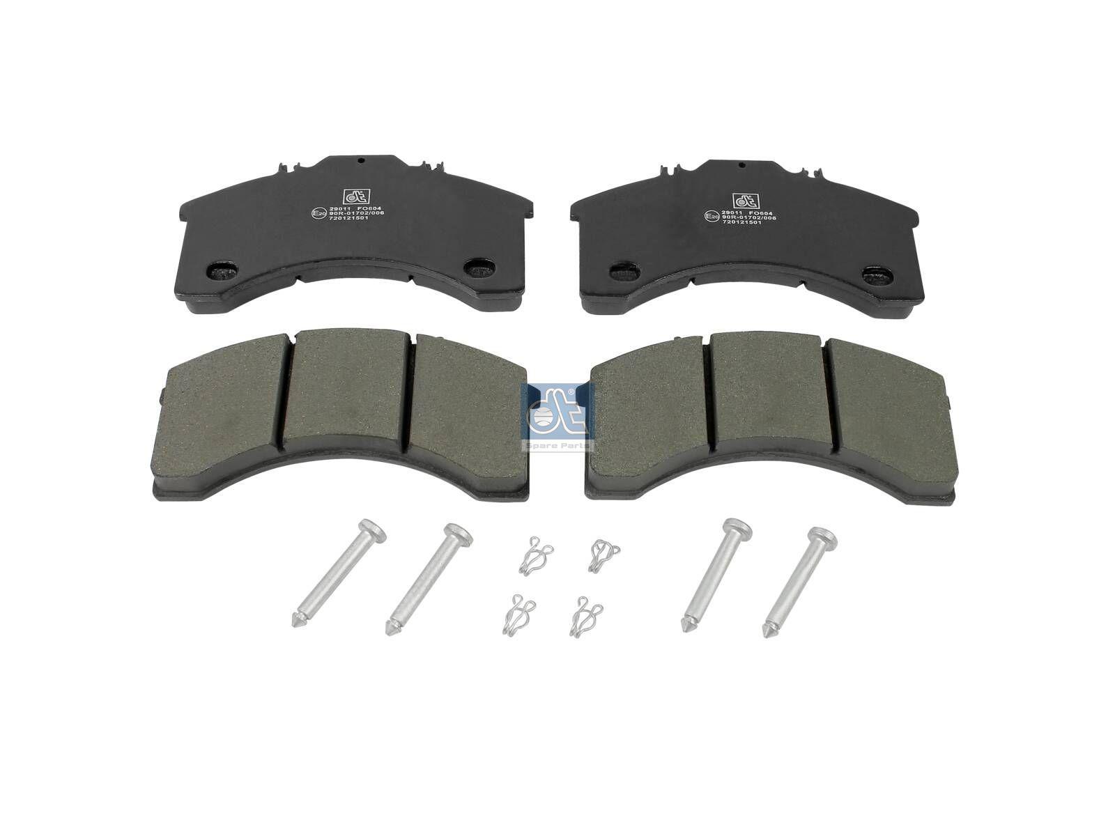 DT Spare Parts 7.92601 Scheibenbremsbelagsatz, W: 240 mm, S: 25 mm, H: 125 mm passend für Iveco