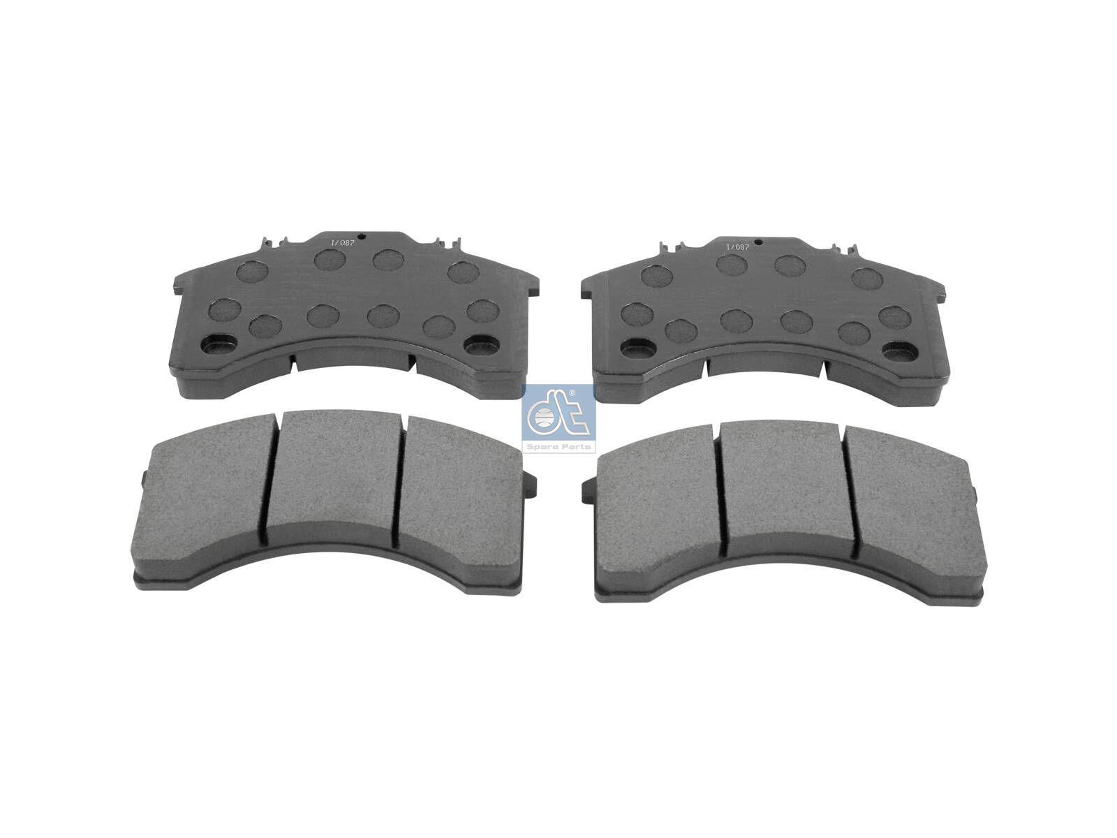 DT Spare Parts 7.92602 Scheibenbremsbelagsatz, W: 205 mm, S: 25 mm, H: 110 mm passend für Iveco
