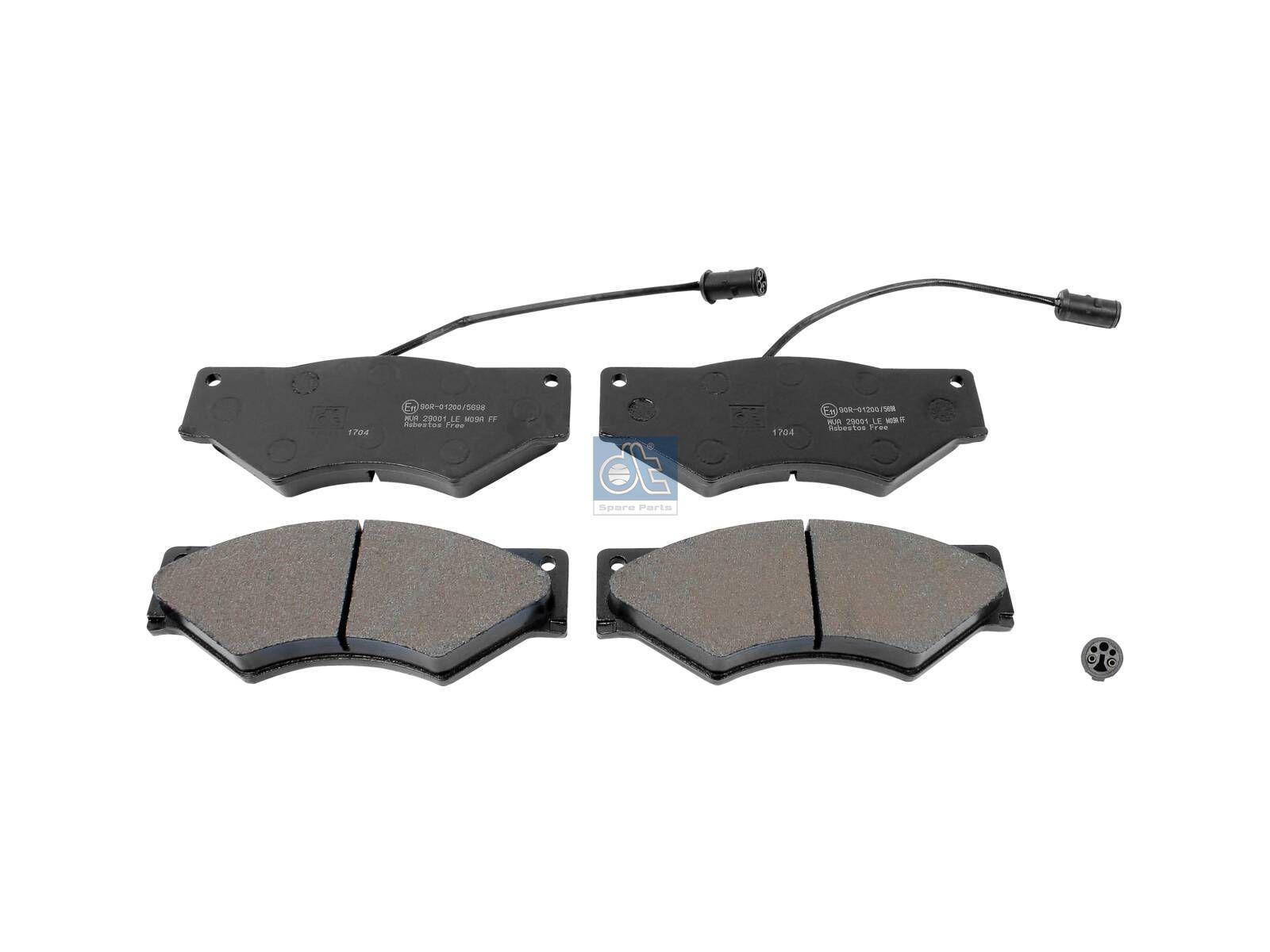 DT Spare Parts 7.92613 Scheibenbremsbelagsatz, W: 175 mm, S: 20 mm, H: 69 mm passend für Iveco