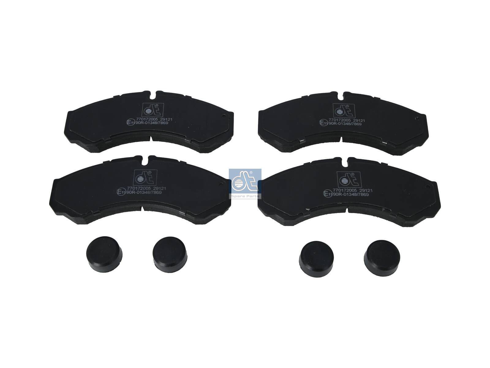 DT Spare Parts 7.92616 Scheibenbremsbelagsatz, W: 165 mm, S: 20 mm, H: 67 mm passend für Iveco