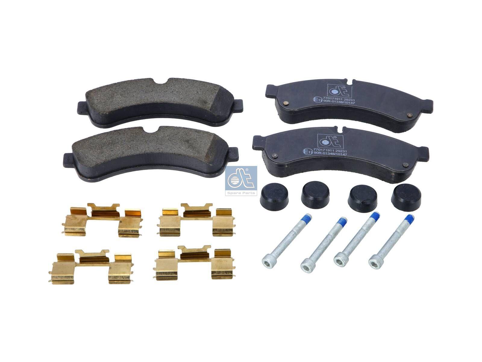 DT Spare Parts 7.92620 Scheibenbremsbelagsatz, W: 184 mm, S: 23 mm, H: 65 mm passend für Iveco