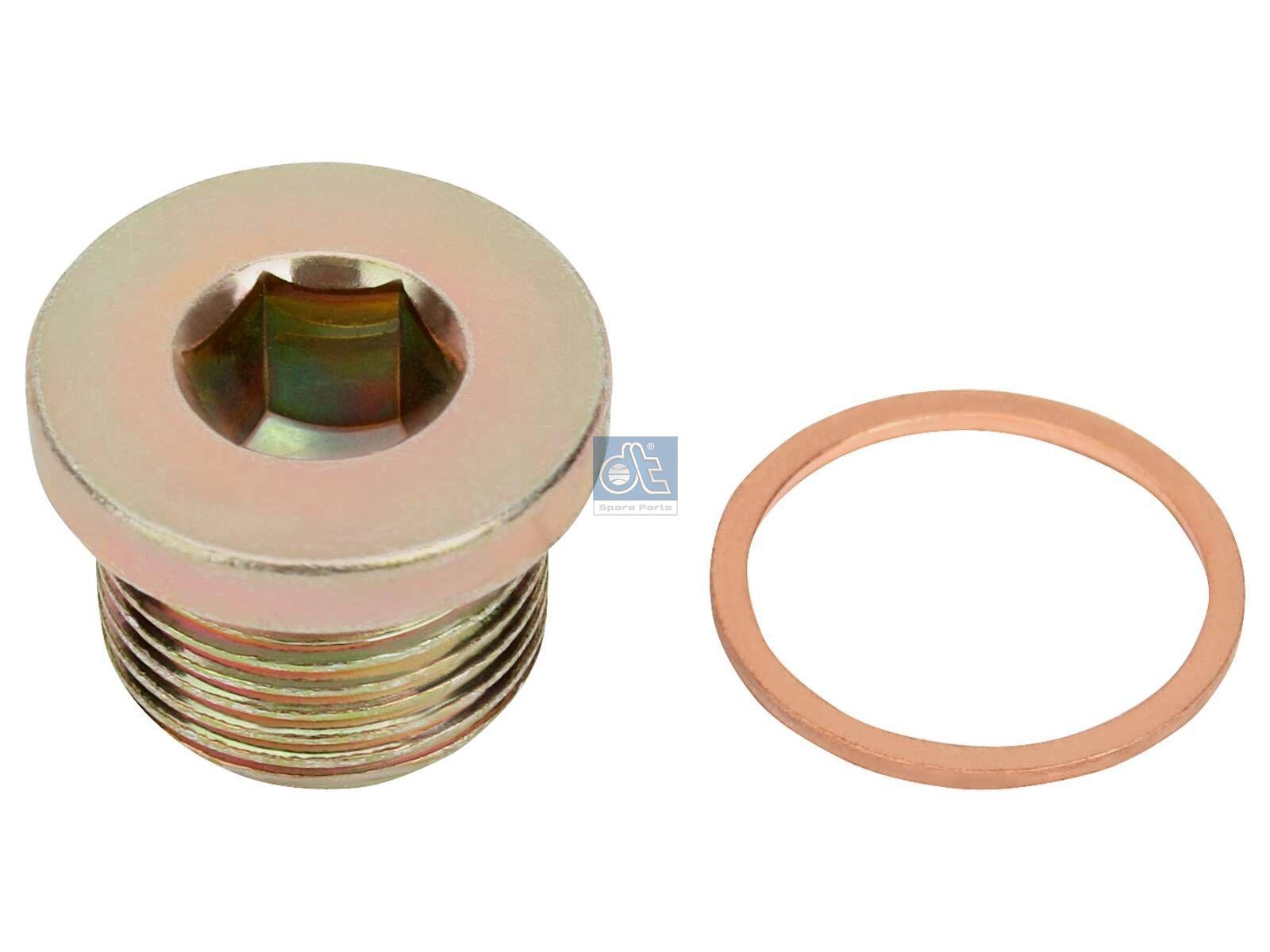 DT Spare Parts 9.29014 Verschlussschraube, mit Dichtring, M20 x 1,5 passend für Mercedes-Benz