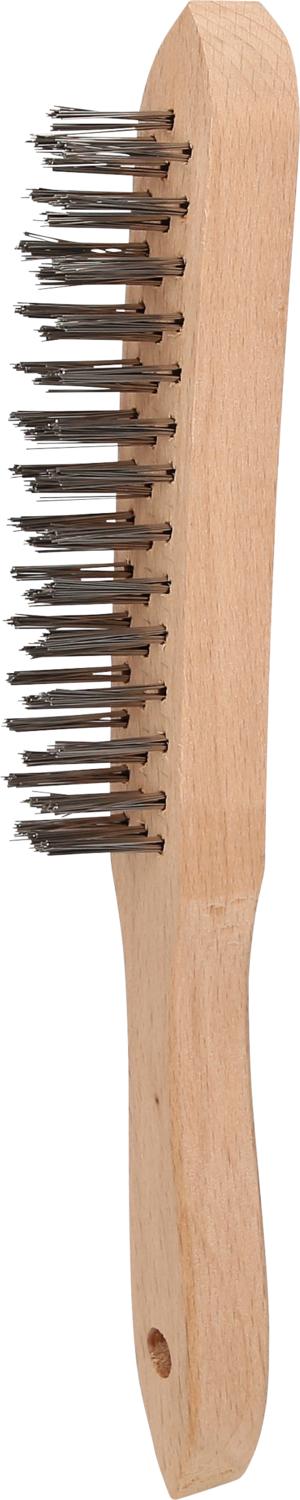 Edelstahl-Handdrahtbürste 3-reihig, 290mm 4042146813096