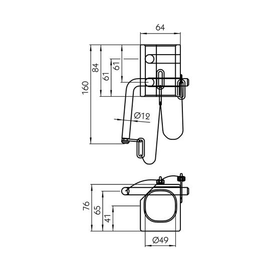 Einweisrollenlager für Zapfen-Ø 48 mm LER 161 G 177511126 Suer