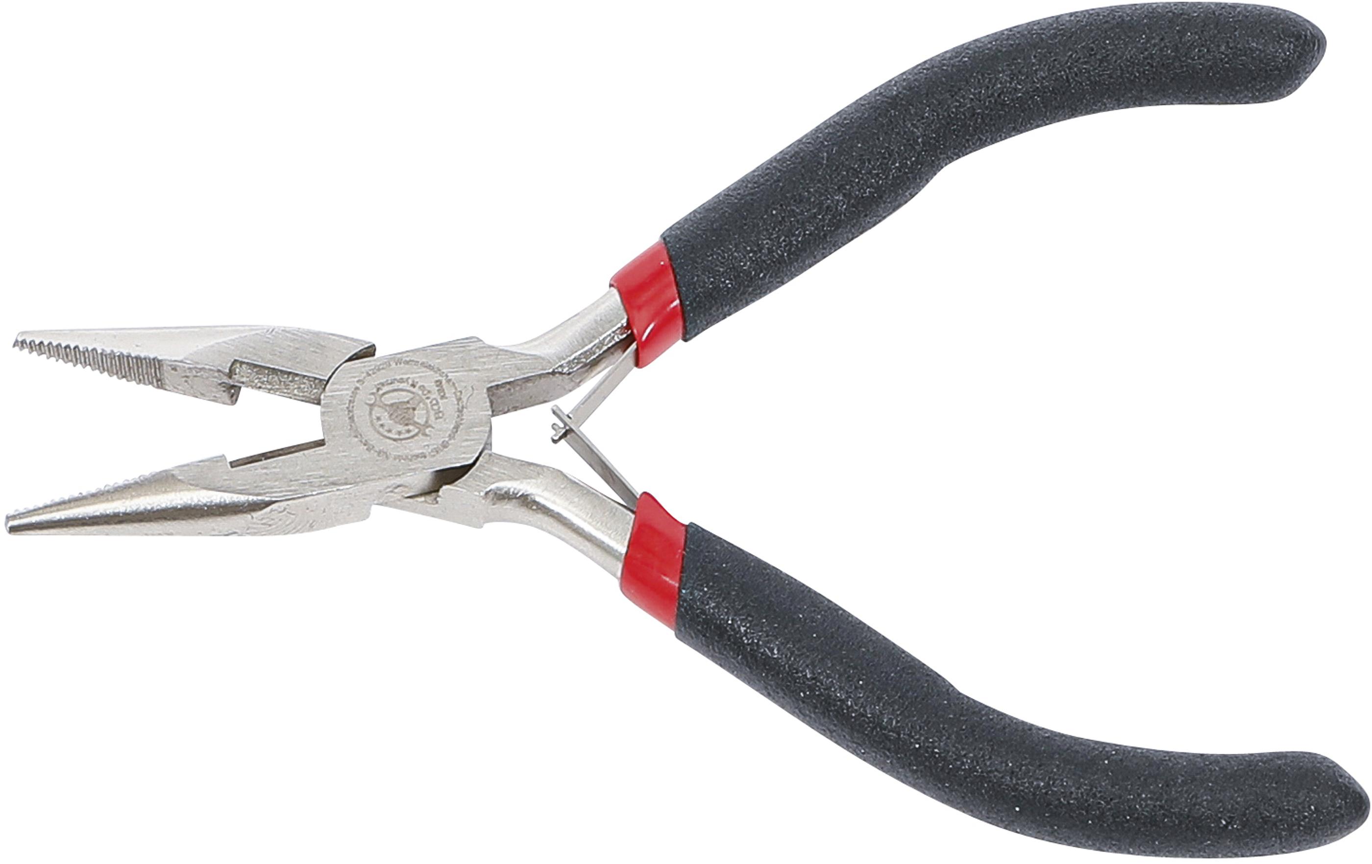 Elektronik-Spitzzange | gerade | mit Feder | 120 mm BGS90383