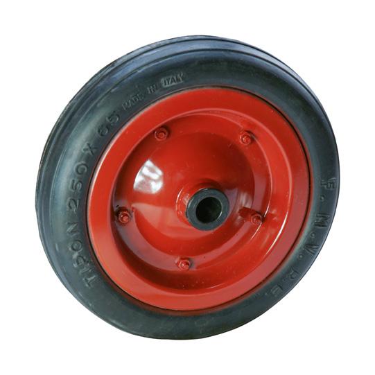 Ersatzrad 250 x 65 mm Vollgummibereifung auf Stahlblechfelge 375161169 Suer