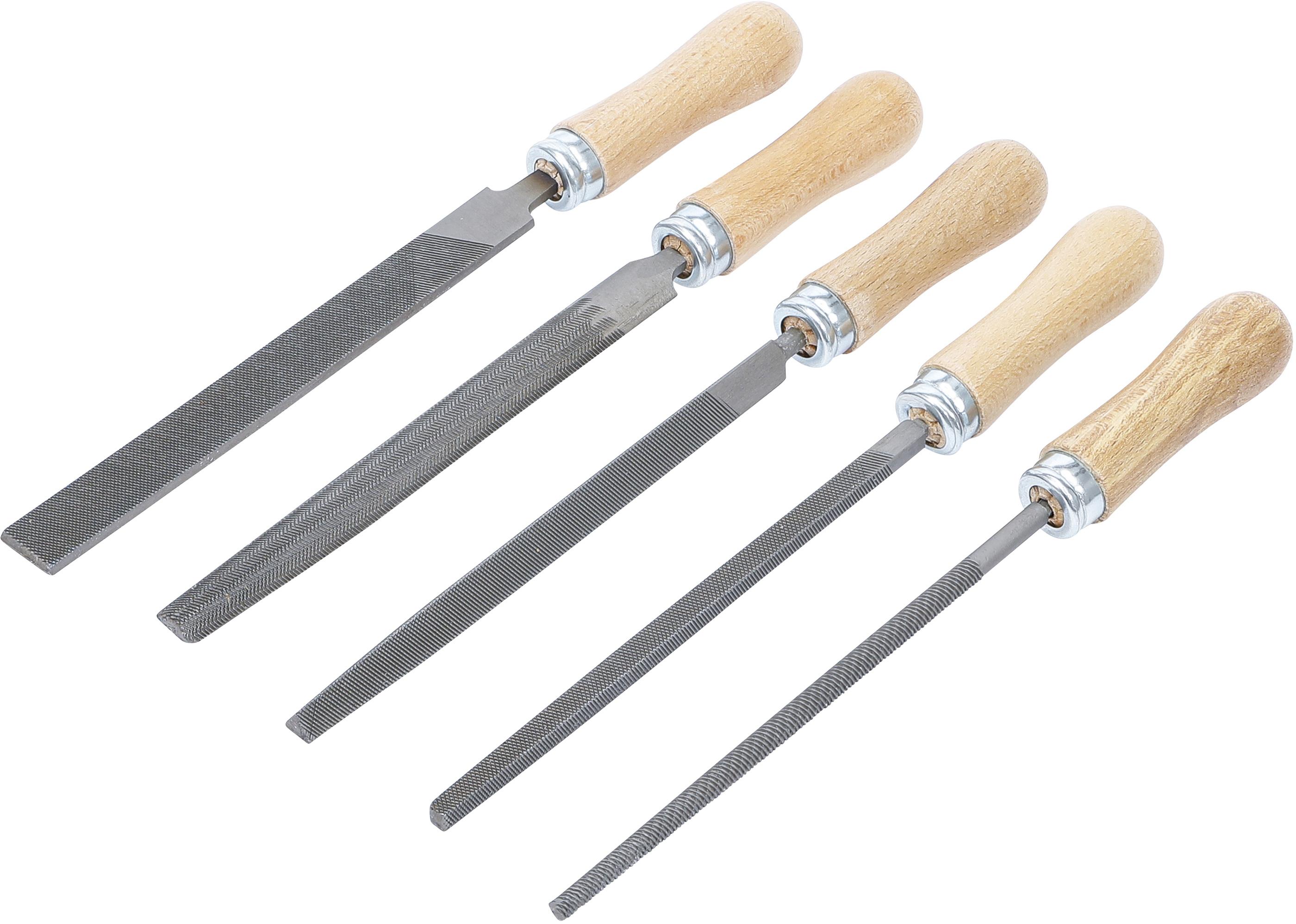 Feilen-Satz | Holzheft | 150 mm | 5-tlg. BGS50206