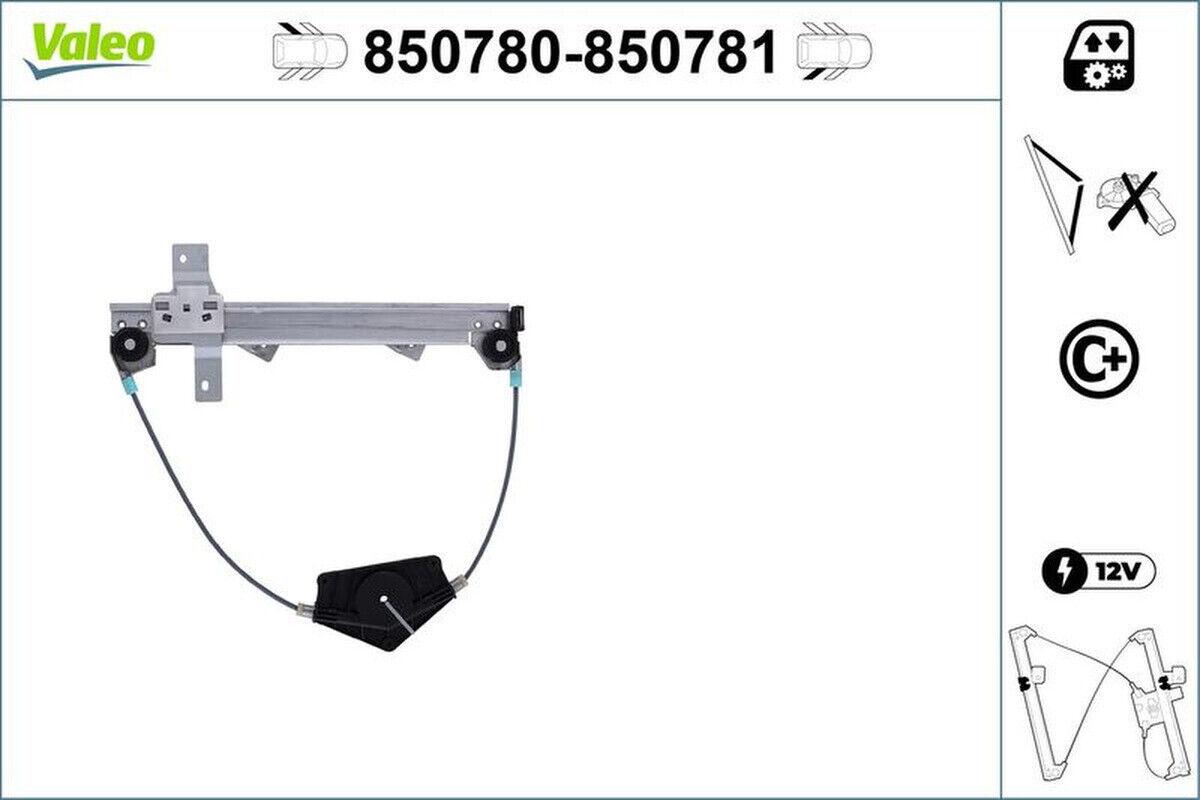 Fensterheber hinten links elektrisch VALEO für PEUGEOT 407 (6D_)