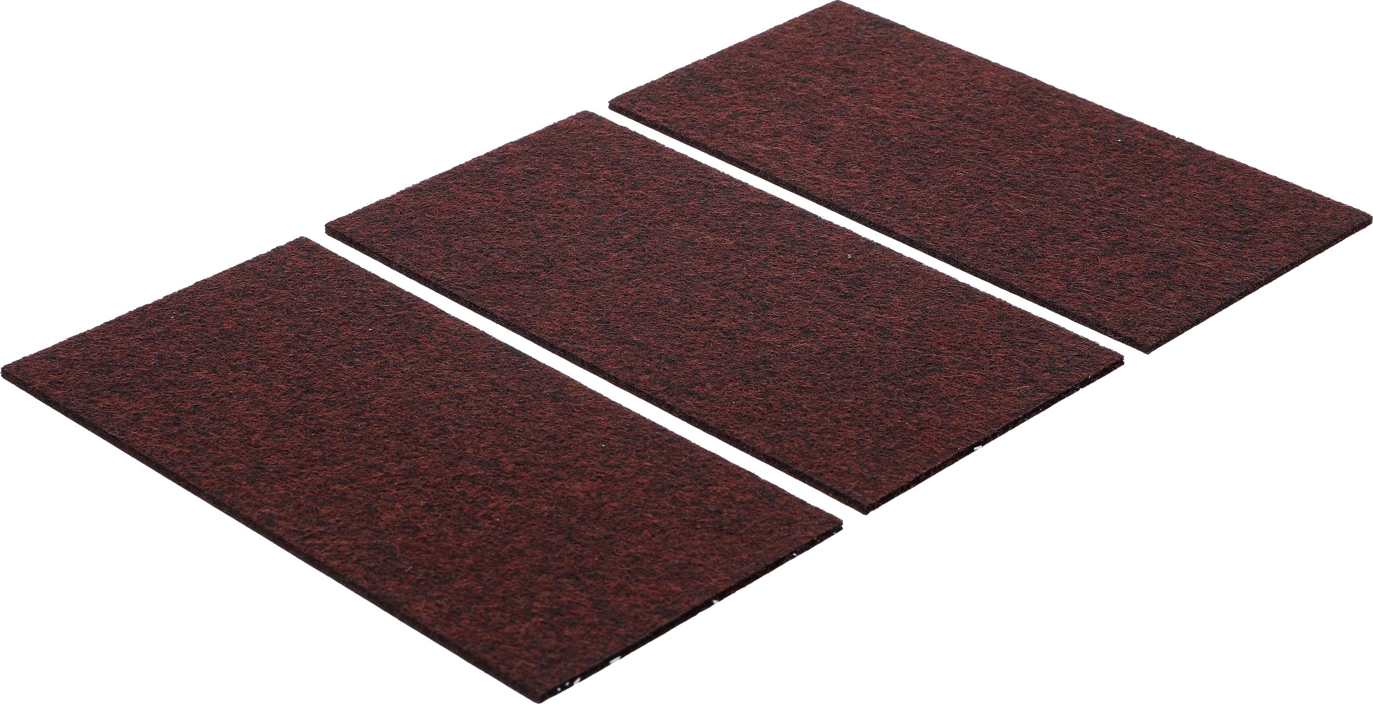 Filzgleiter | Platten | braun | 100 x 200 mm | 3-tlg. BGS80713