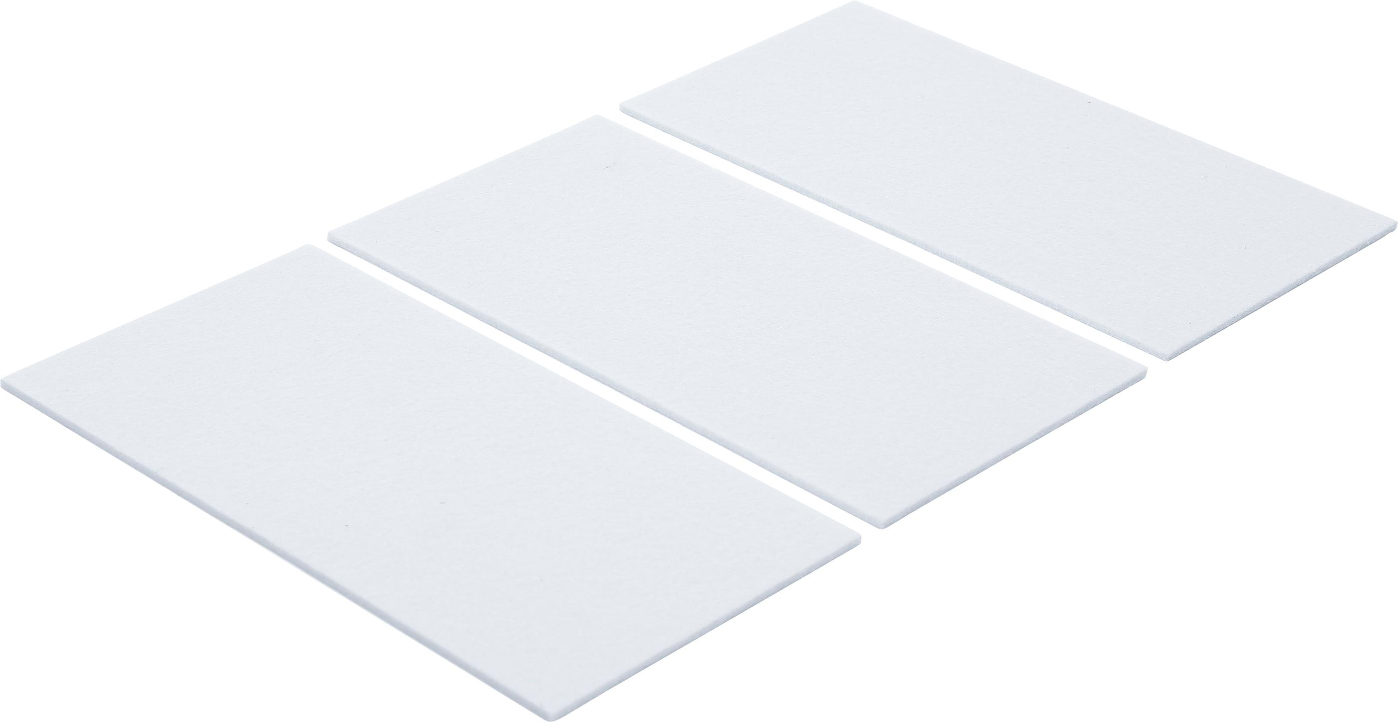 Filzgleiter | Platten | weiß | 100 x 200 mm | 3-tlg. BGS80711