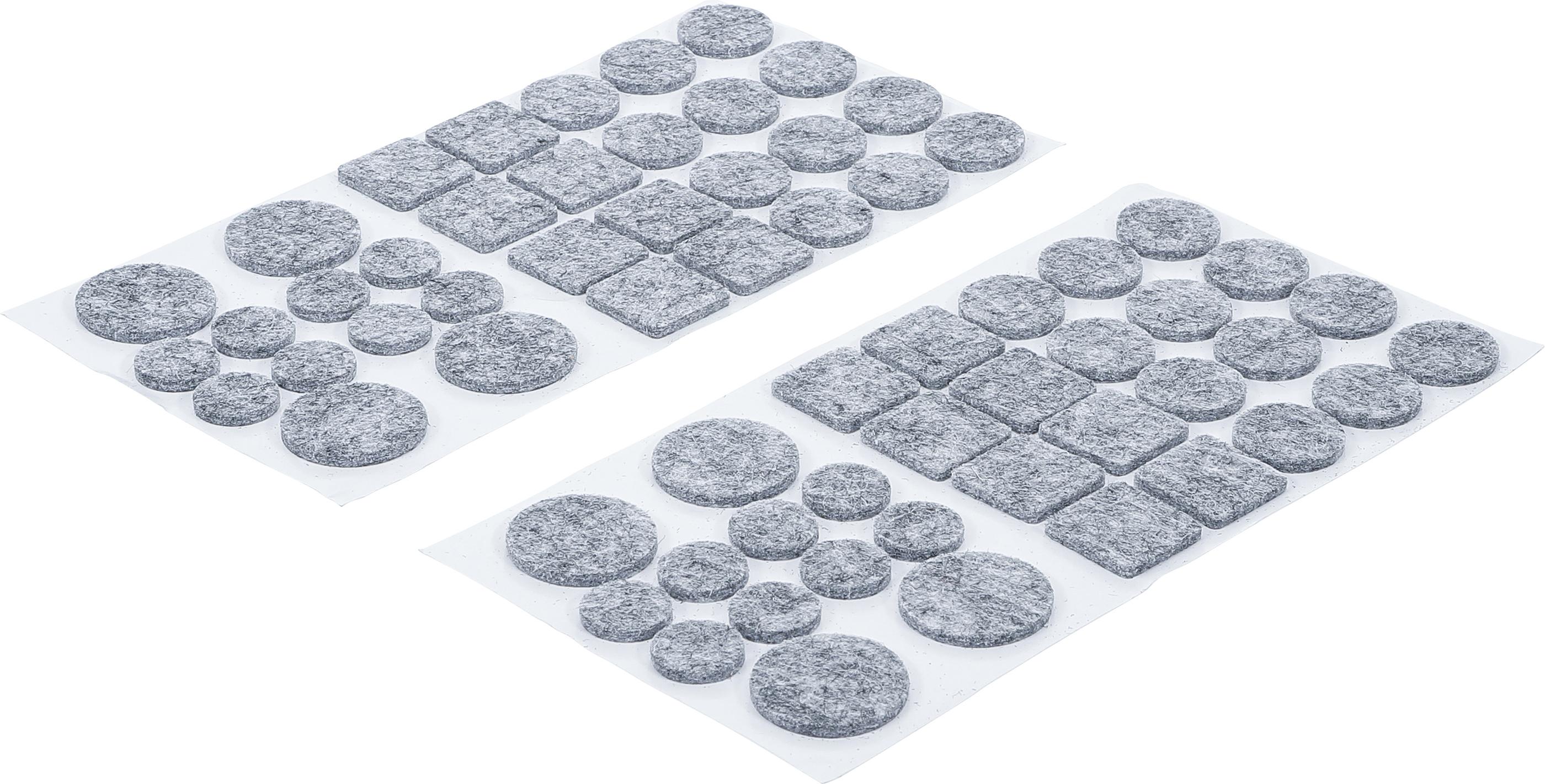Filzgleiter-Satz | grau-meliert | 64-tlg. BGS80703