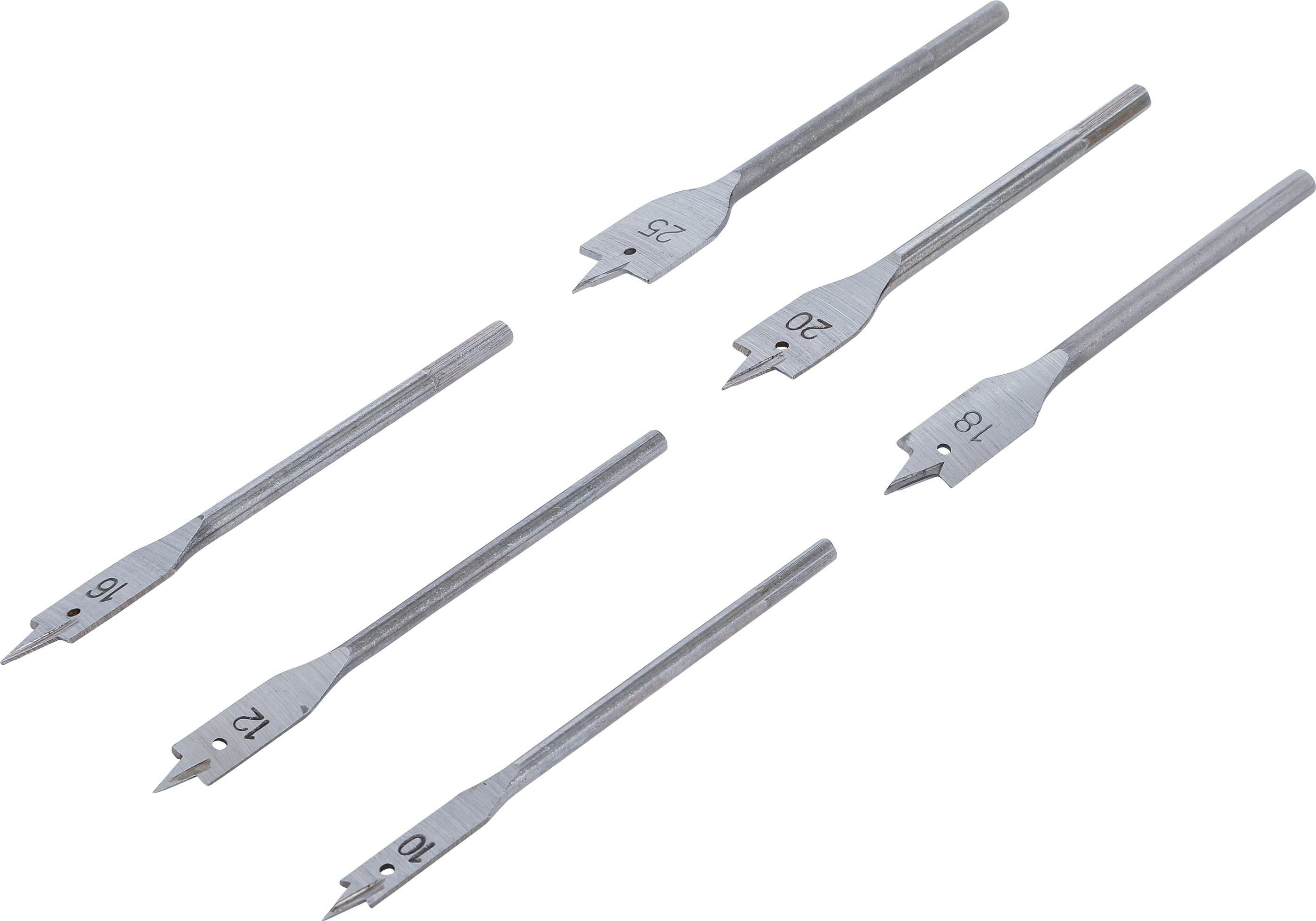 Flachfräsbohrer-Satz | 10 - 25 mm | 6-tlg. BGS50796