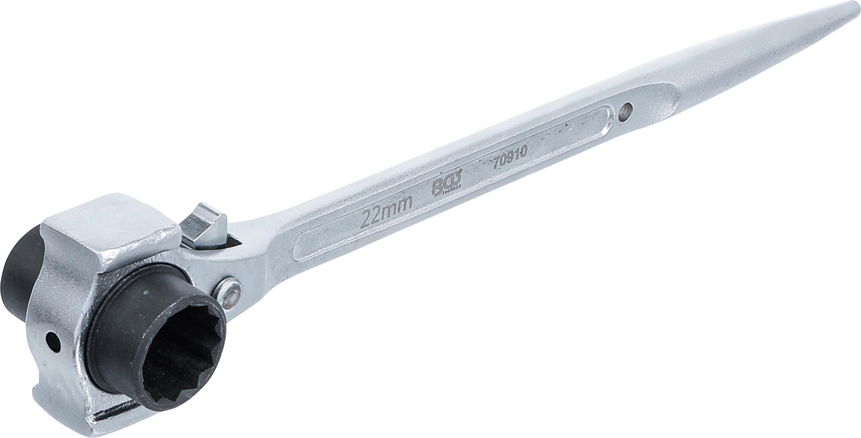 Gerüstbauer-Knarre | 3-in-1 | SW 19 x 22 mm BGS70910