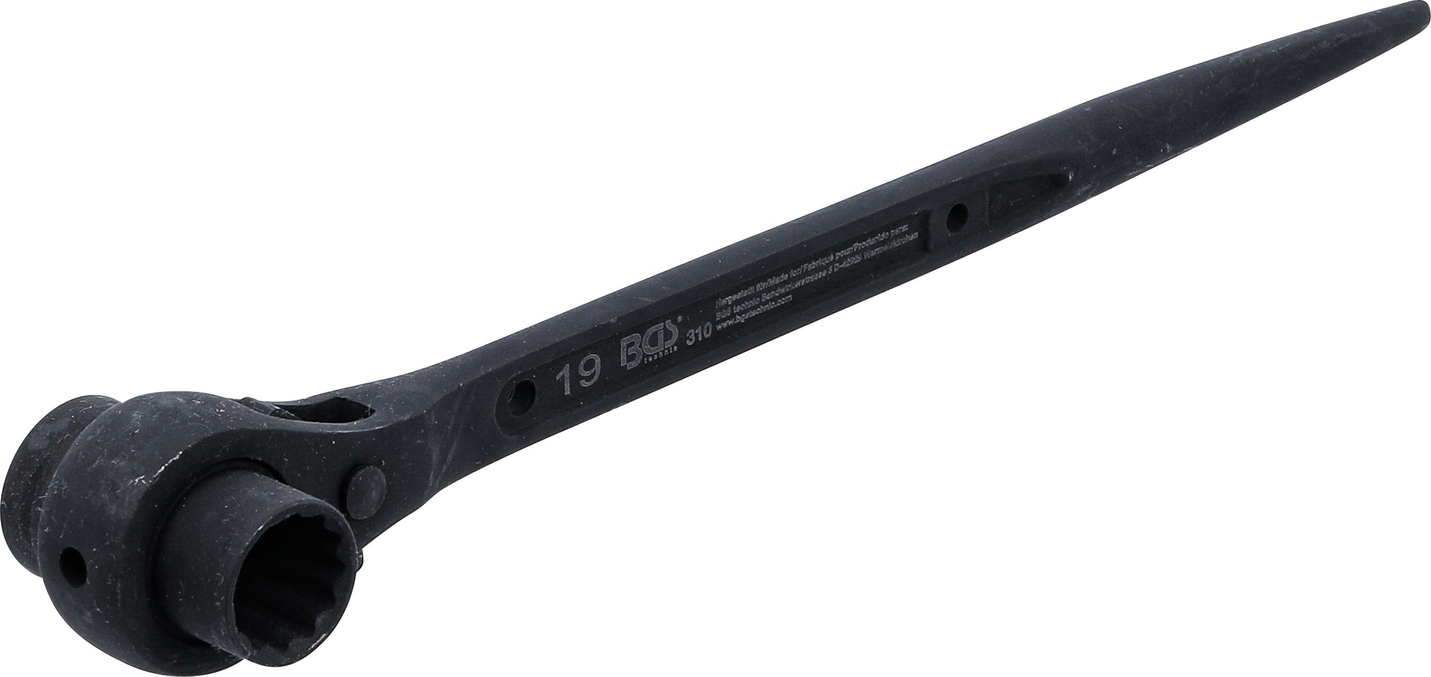 Gerüstbauer-Knarre | SW 19 x 22 mm BGS310