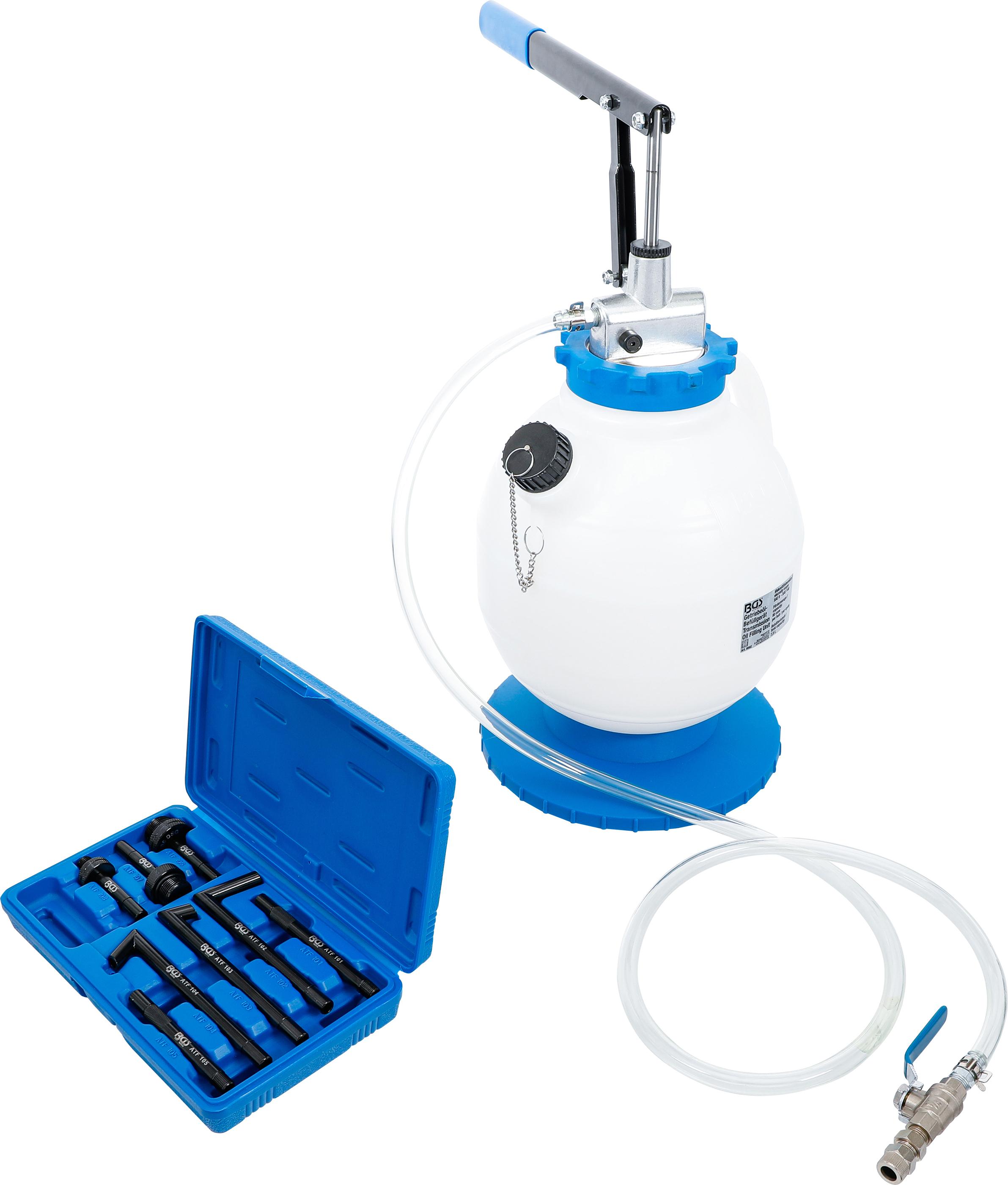 Getriebeöl-Befüllgerät mit Handpumpe | mit 8 Adaptern | 7 l BGS9992