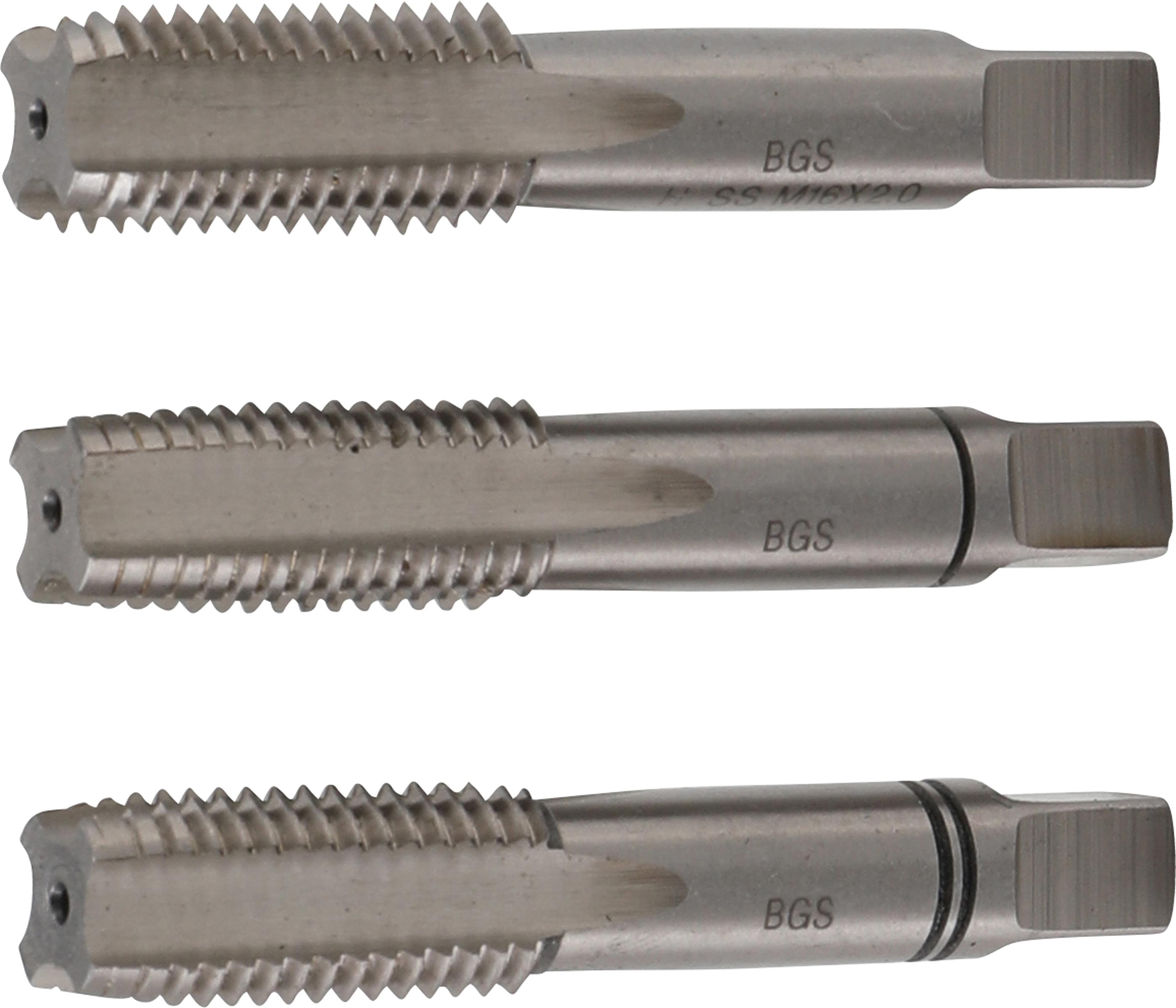 Gewindebohrer-Satz | Vor-, Mittel- und Fertigschneider | HSS-G | M16 x 2,0 | 3-tlg. BGS928