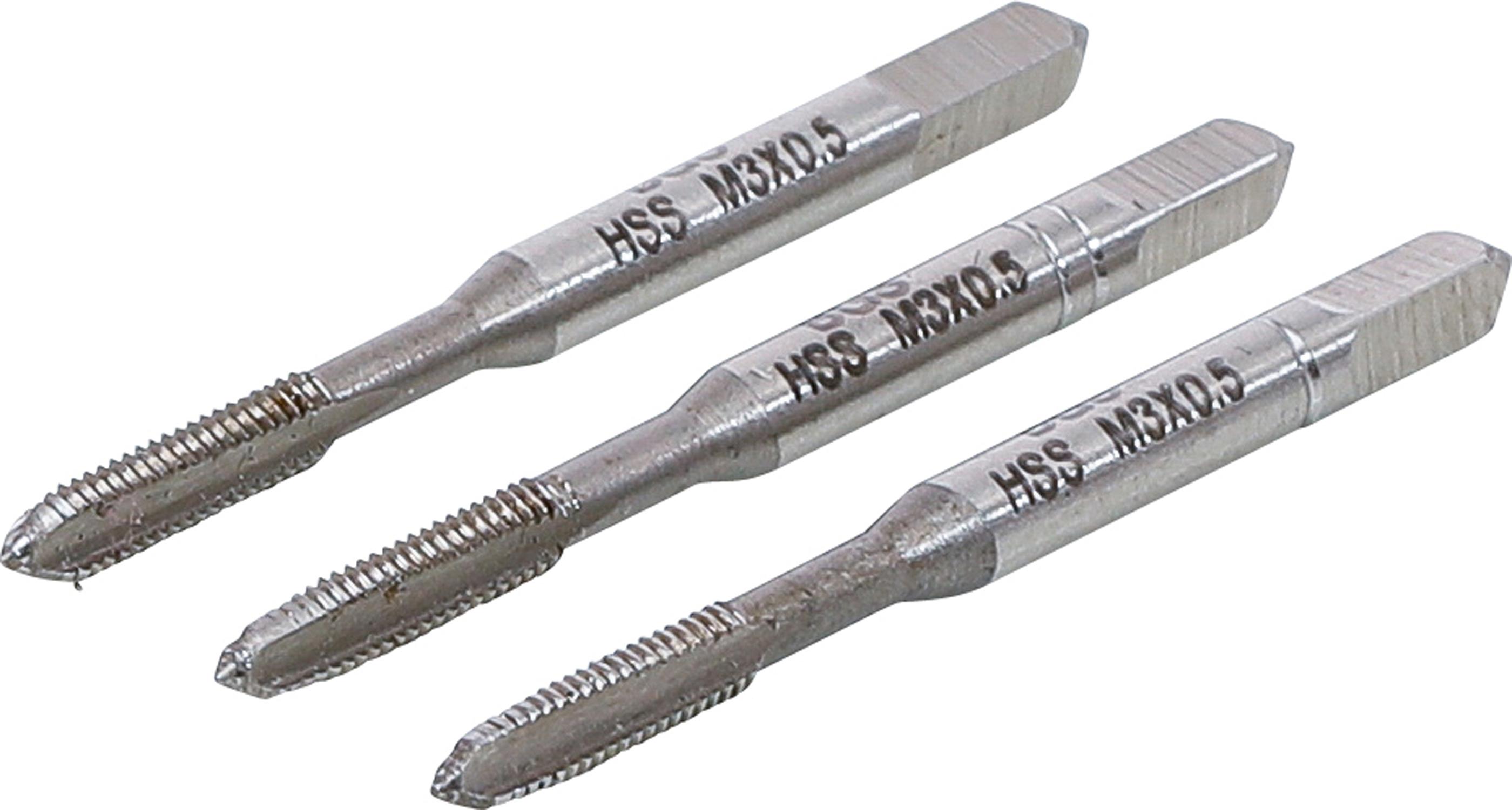 Gewindebohrer-Satz | Vor-, Mittel- und Fertigschneider | HSS-G | M3 x 0,5 | 3-tlg. BGS930