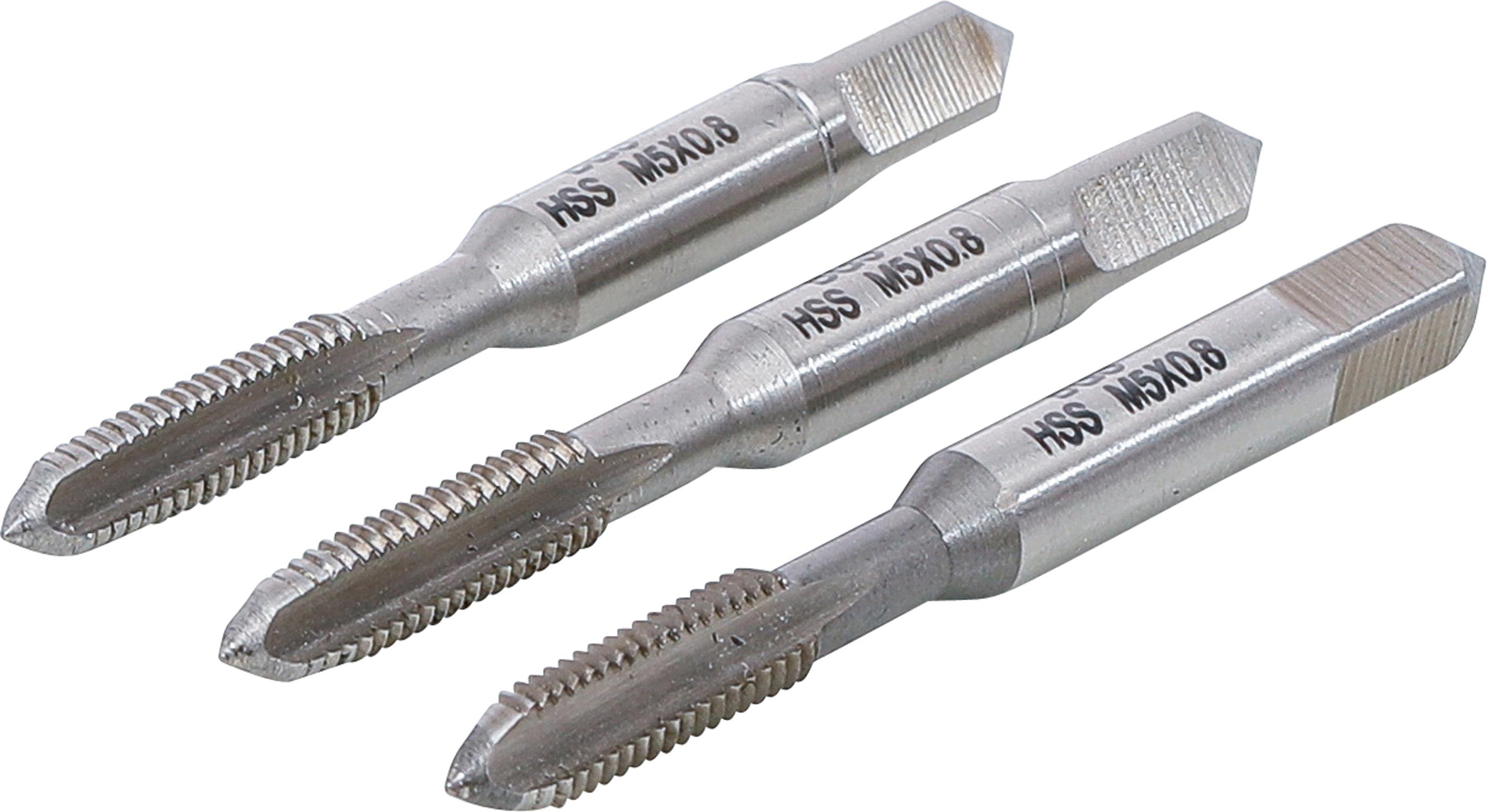 Gewindebohrer-Satz | Vor-, Mittel- und Fertigschneider | HSS-G | M5 x 0,8 | 3-tlg. BGS932