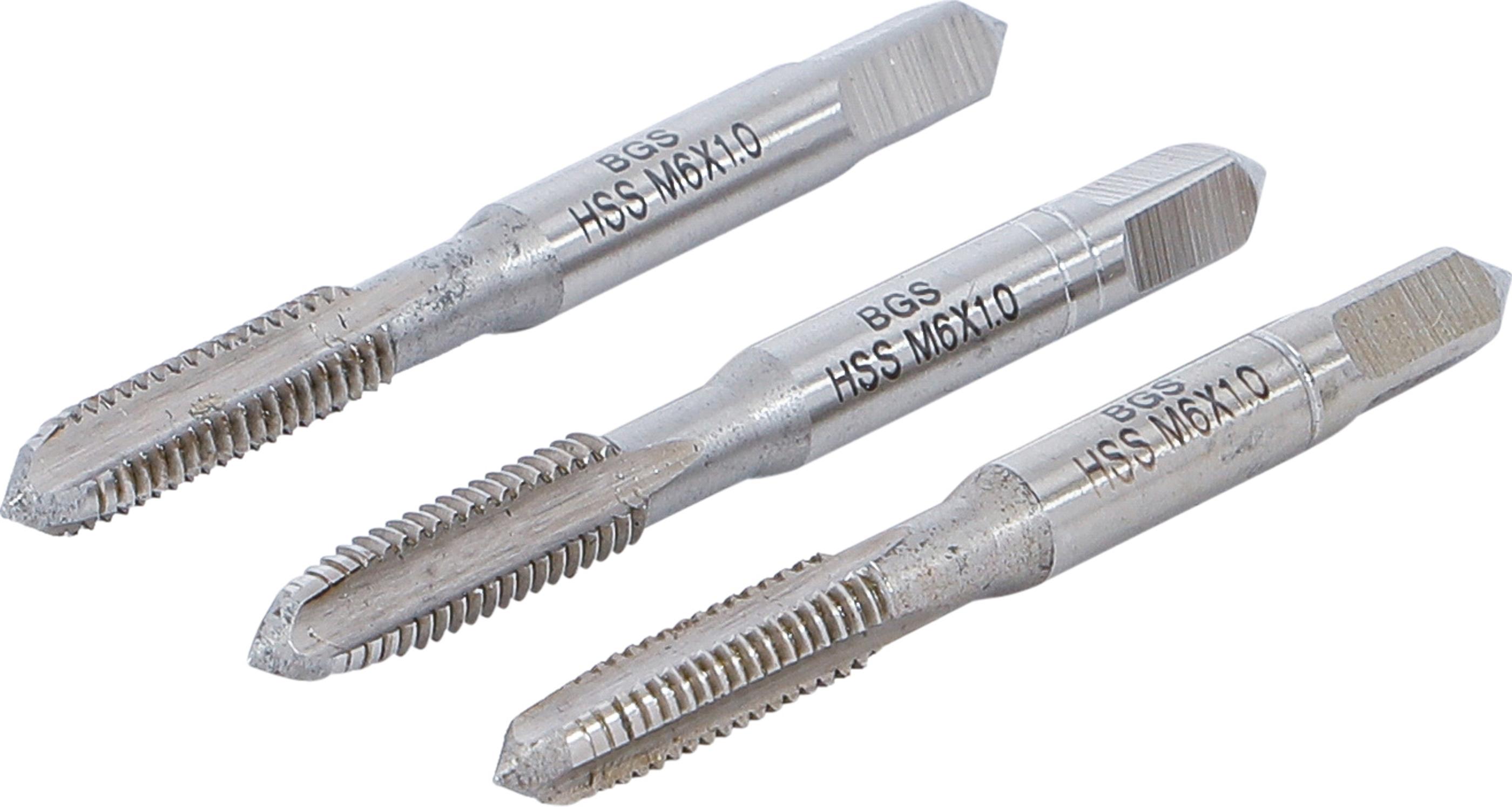 Gewindebohrer-Satz | Vor-, Mittel- und Fertigschneider | HSS-G | M6 x 1,0 | 3-tlg. BGS933