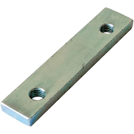 Gewindeplatte, Stahl verzinkt, Länge 90 mm, Lochabstand 60 mm 105389057 Suer