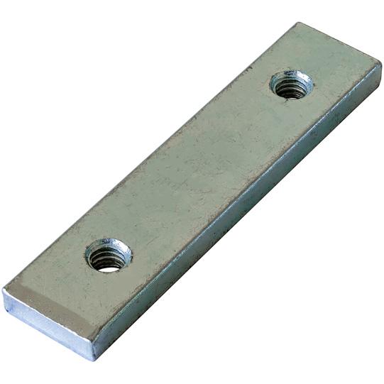 Gewindeplatte 6 mm, verzinkt, Lochabstand 50 mm, M6 101111819 Suer