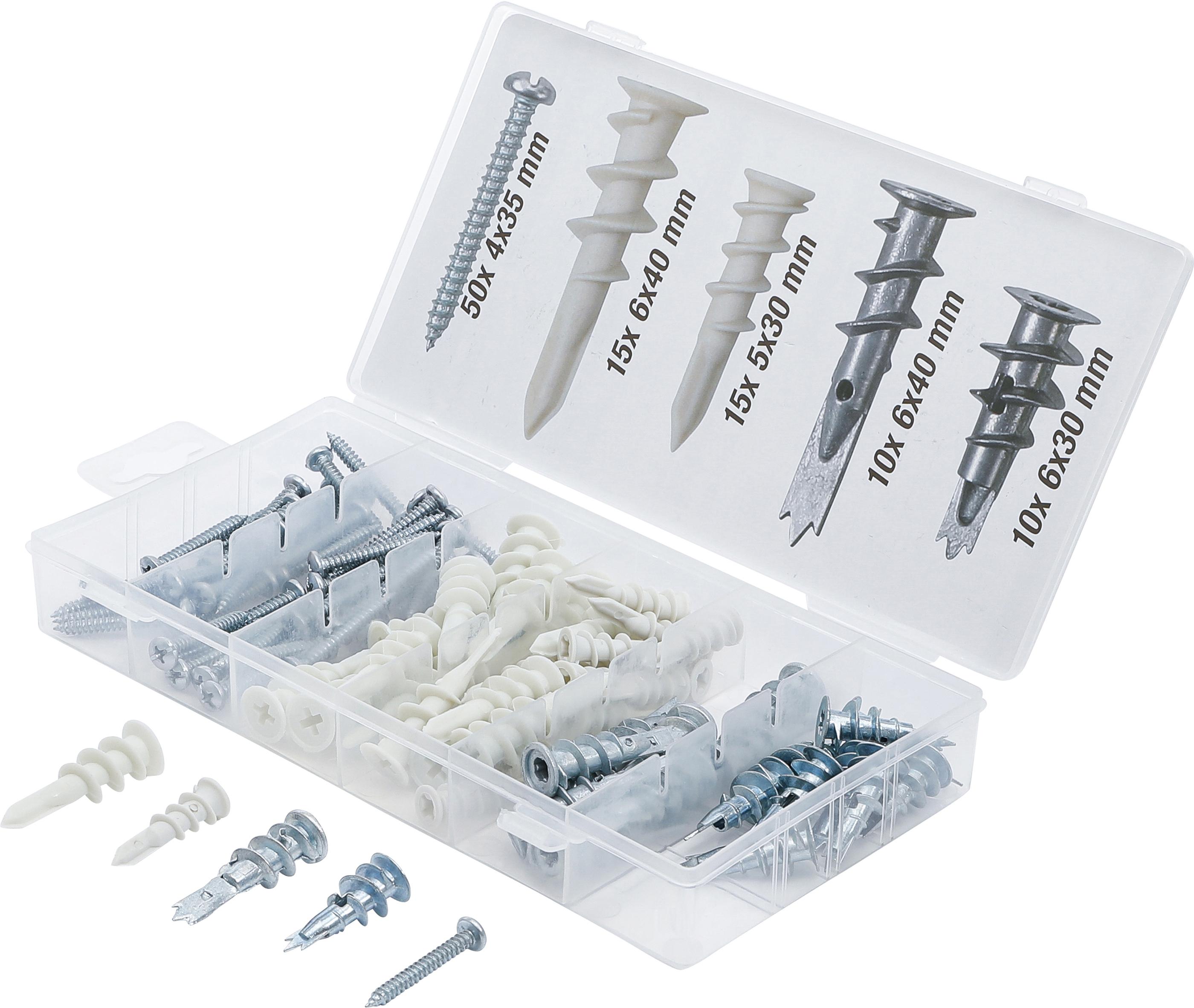 Gipskartondübel-Sortiment | 100-tlg. BGS88200