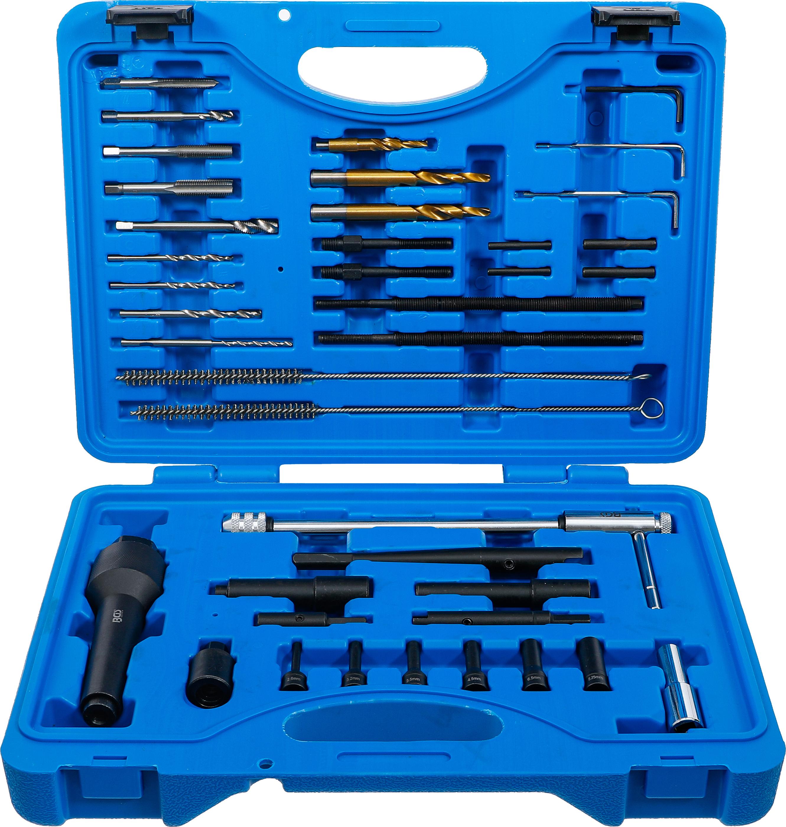 Glühkerzen-Ausbau und Gewinde-Reparatur-Satz | M8, M10 | 41-tlg. BGS9565