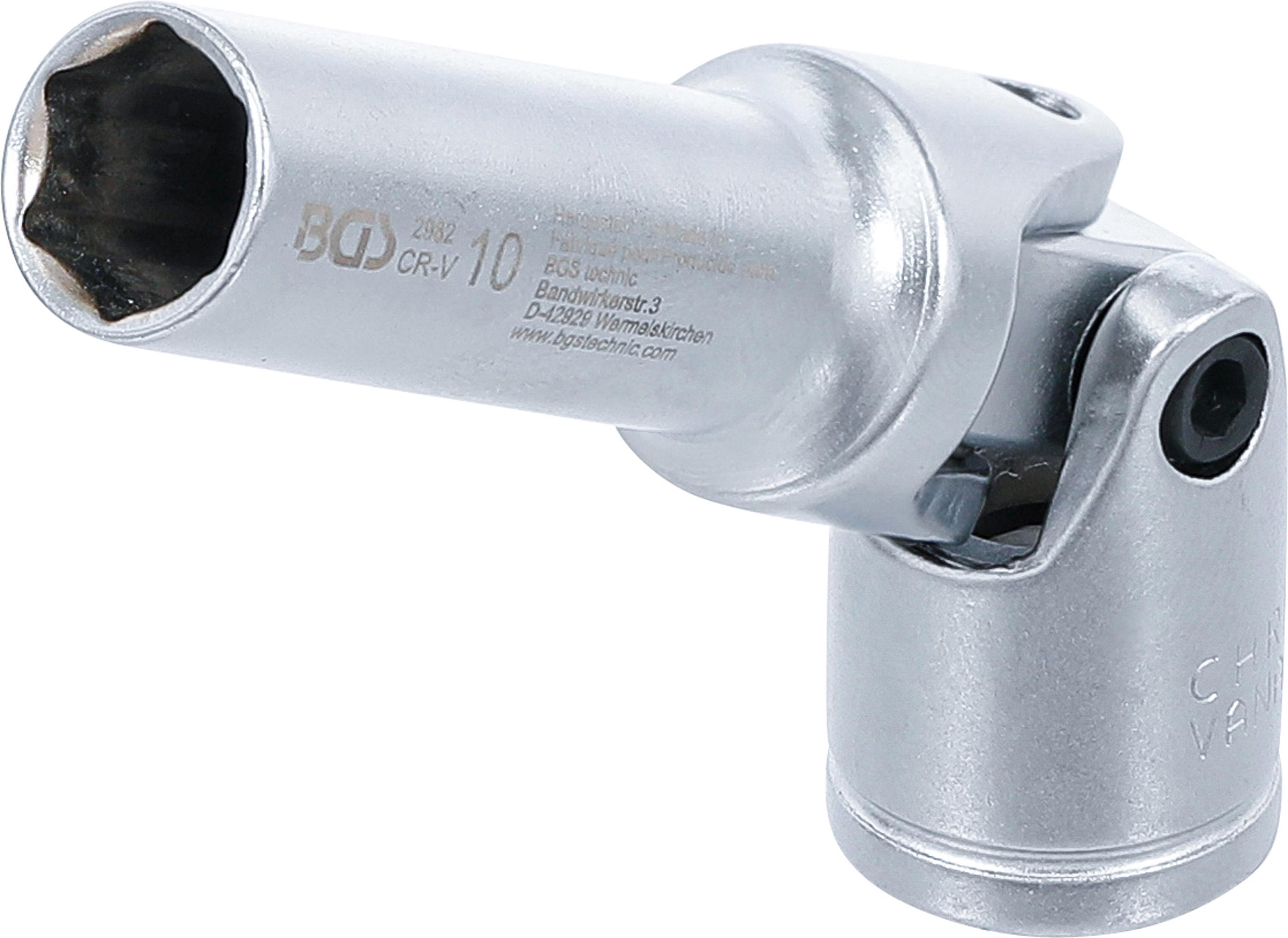 Glühkerzen-Gelenk-Einsatz Sechskant | Antrieb Innenvierkant 10 mm (3/8") | SW 10 mm BGS2982