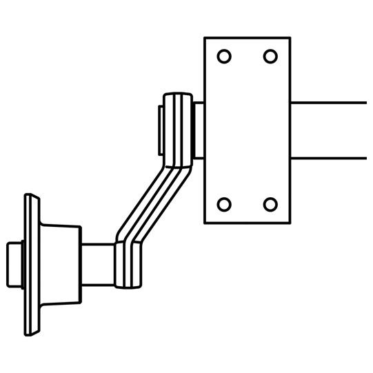 Gummifederachse GFA 750/60 K, 4/57/100, ohne Bremse, 1000 mm AM 120318402 Suer