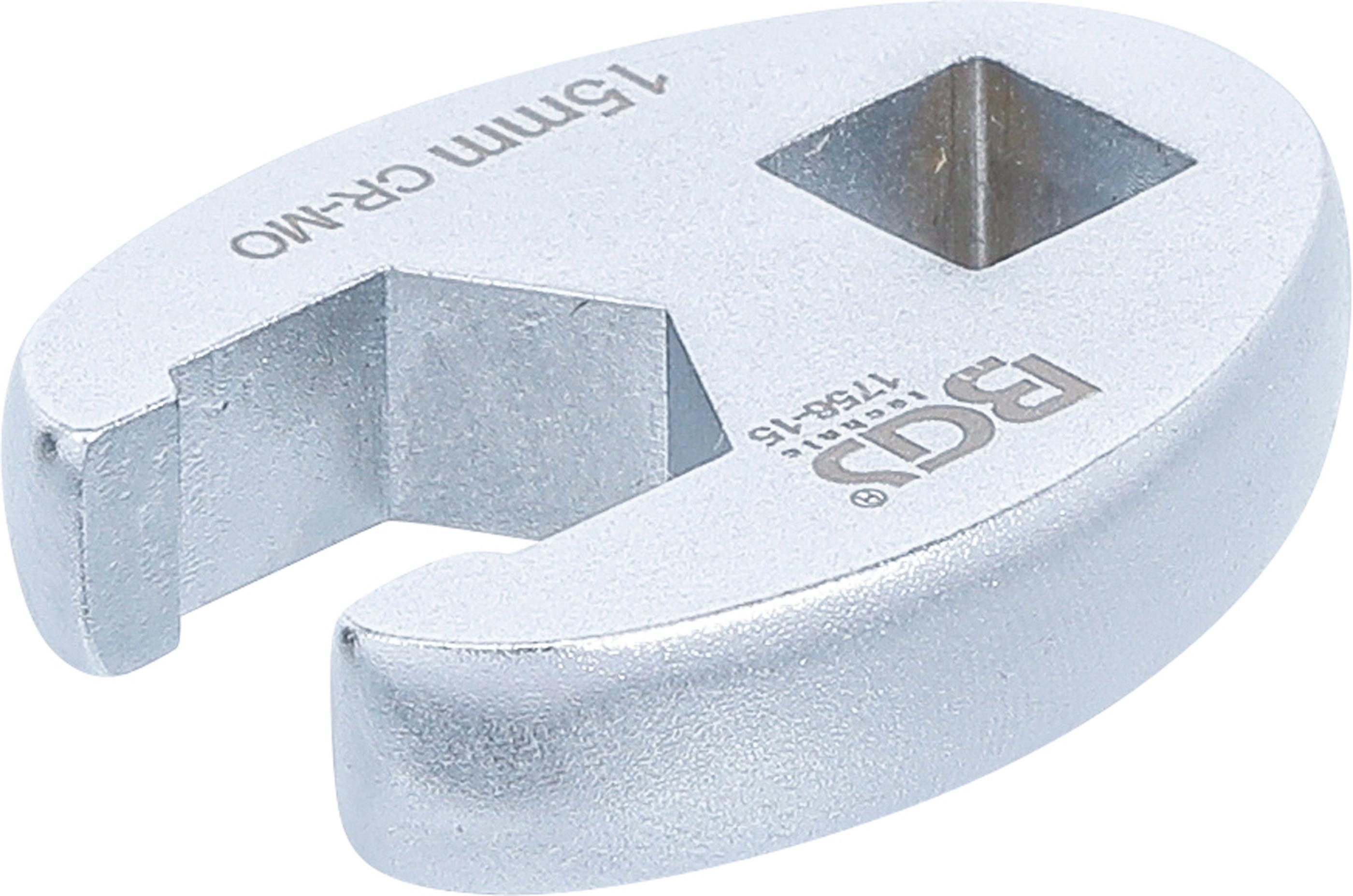 Hahnenfußschlüssel | Antrieb Innenvierkant 10 mm (3/8") | SW 15 mm BGS1756-15