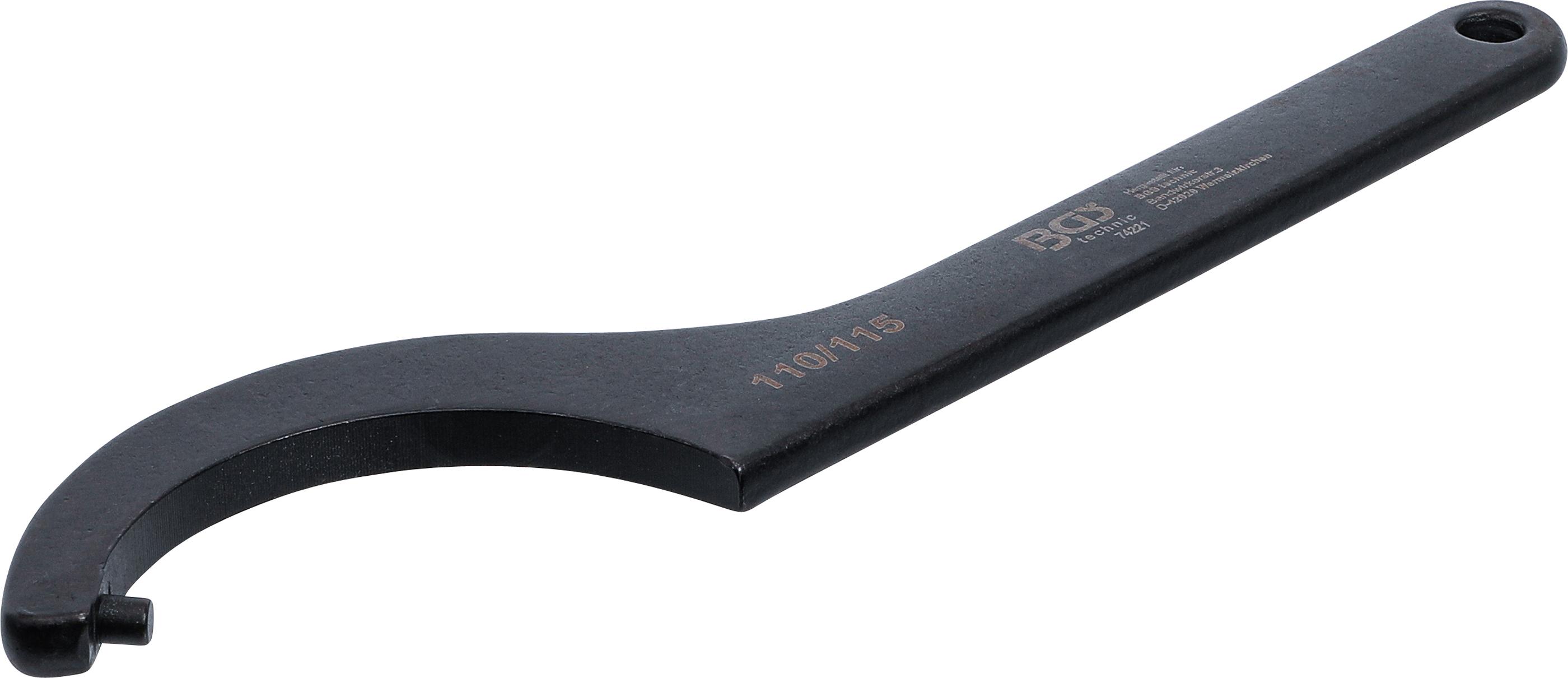 Hakenschlüssel mit Zapfen | 110 - 115 mm BGS74221