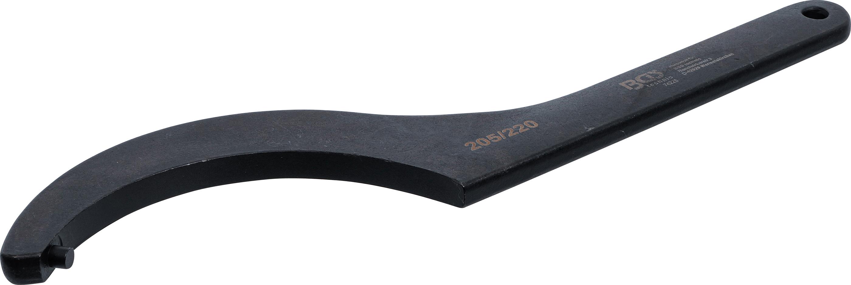 Hakenschlüssel mit Zapfen | 205 - 220 mm BGS74226