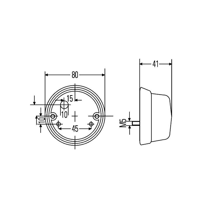 HELLA 2PF 001 259-677 Positionsleuchte - Halogen - 24/12V
