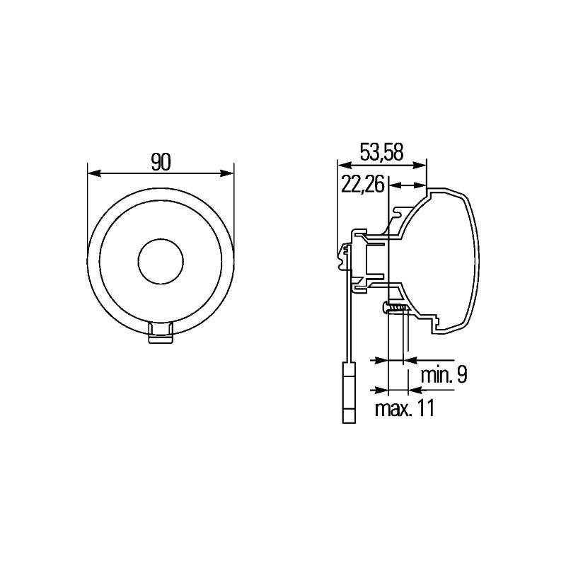 HELLA 2PT 965 039-171 Halogen-Tagfahrleuchte - 24V