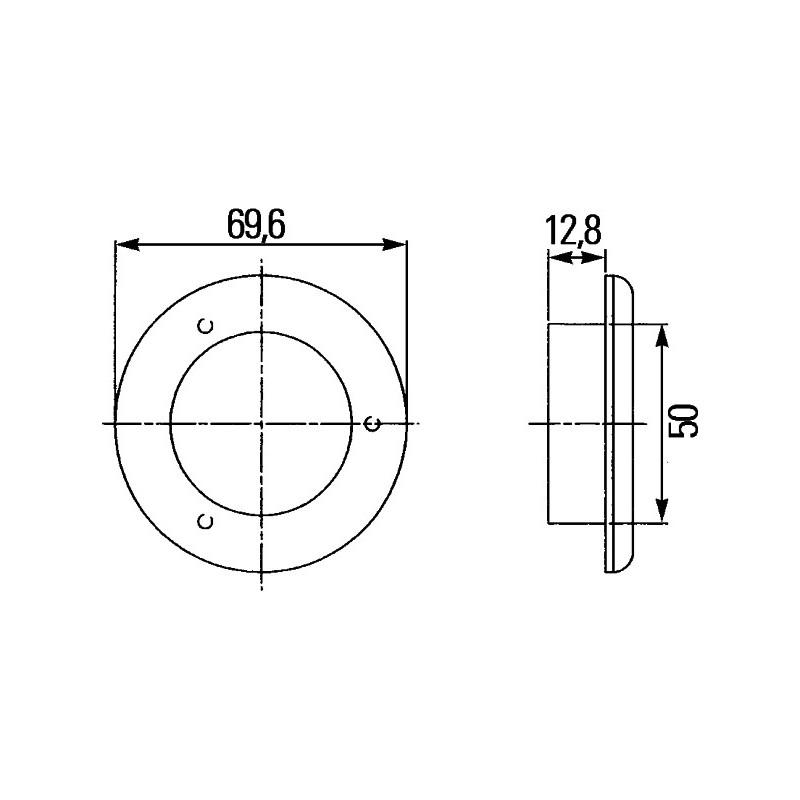 HELLA 2XT 980 501-042 Einstiegsleuchte - LED - 24V
