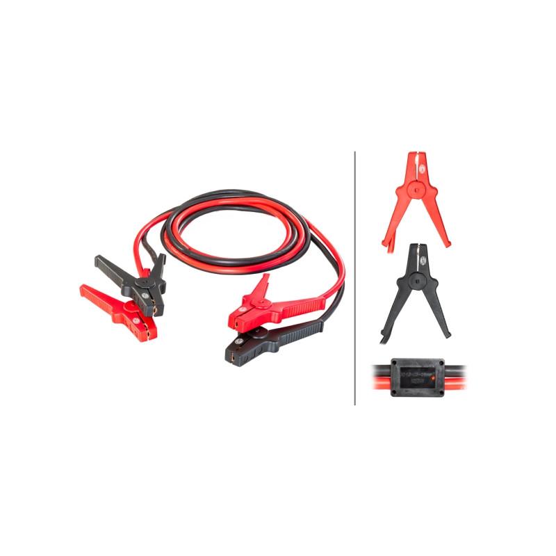 HELLA 8KS 236 689-001 Starthilfekabel - 12/24V - 350A - 3.5m - mit Überspannungsschutz