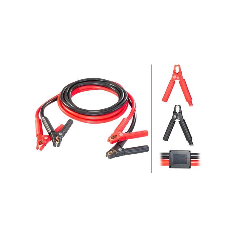 HELLA 8KS 236 694-001 Starthilfekabel - 12/24V - 750A - 5m - mit Überspannungsschutz