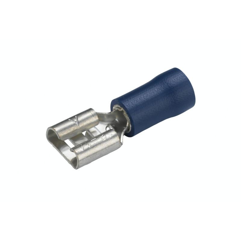 HELLA 8KW 044 022-822 Leitungsverbinder - blau - 1.5mm² - 2.5mm² - 6,3 x 0,8 - Set - Menge: 10