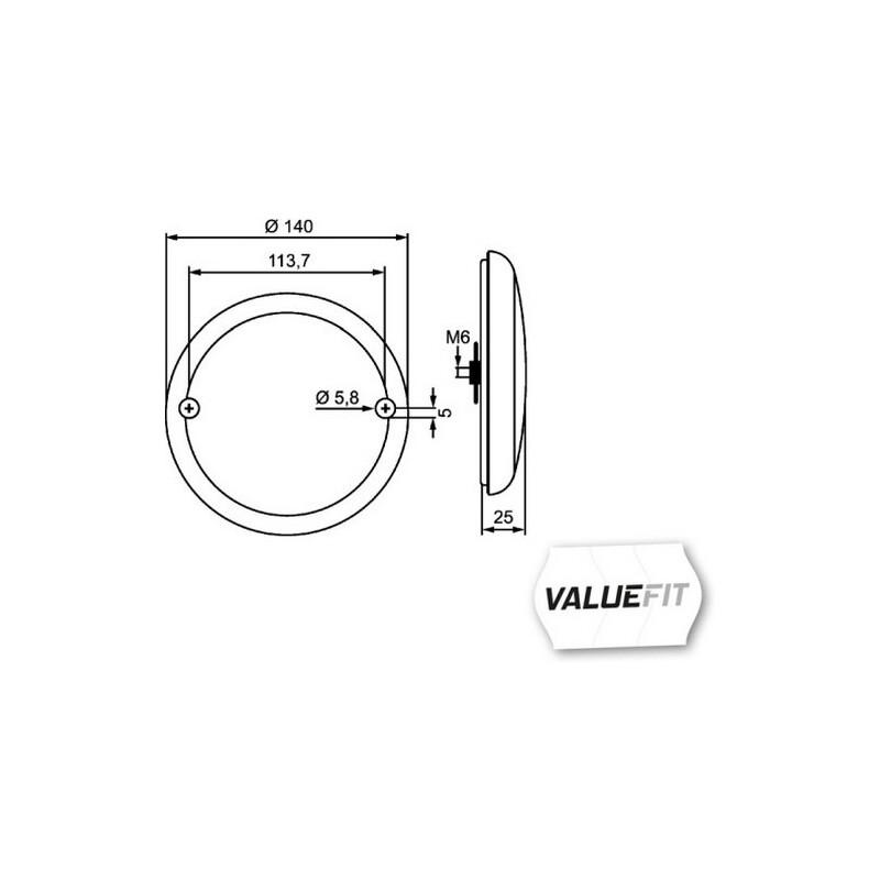 HELLA VALUEFIT 2NR 357 026-251 Heckleuchte - Valuefit - LED - 12/24V