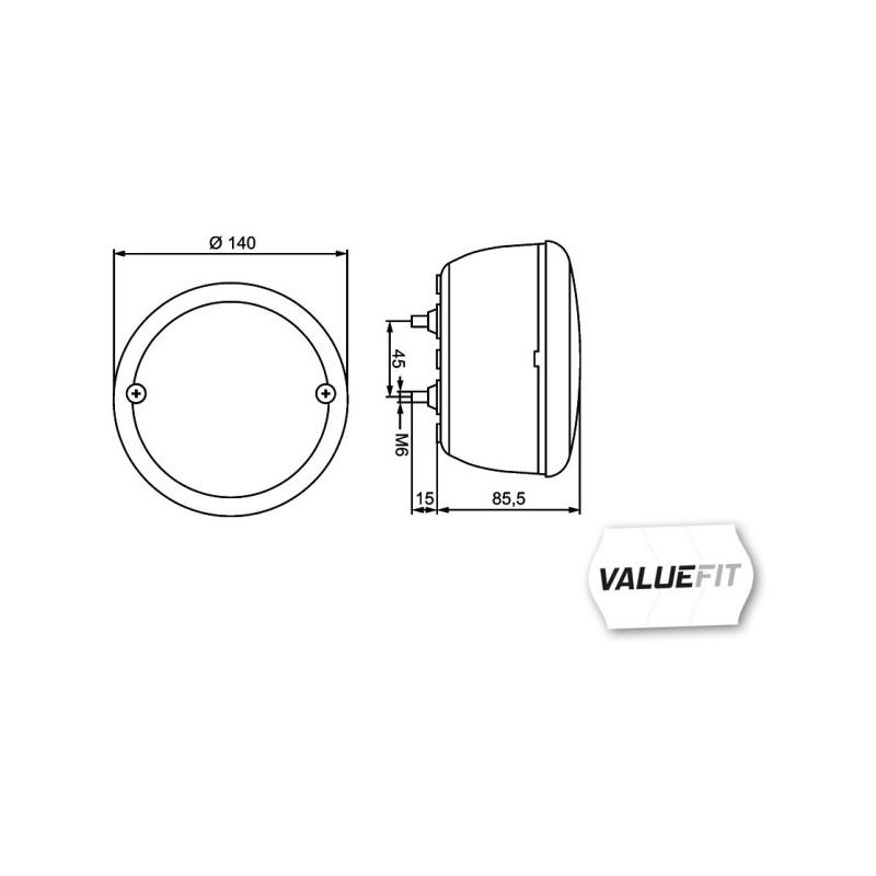 HELLA VALUEFIT 2SD 357 026-201 Heckleuchte - Valuefit - LED - 24/12V