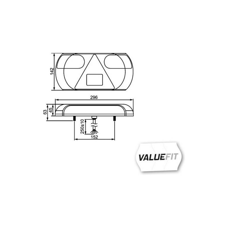 HELLA VALUEFIT 2VP 357 016-121 Heckleuchte - Valuefit - LED - 24V