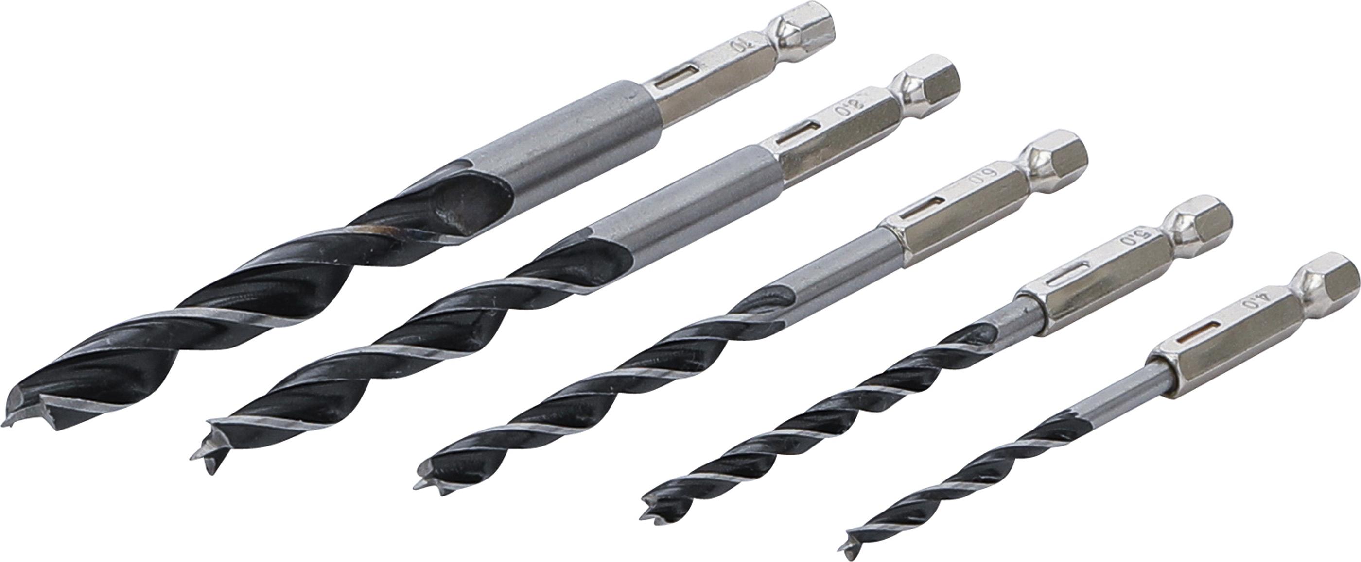 Holzbohrer-Satz | 4 - 10 mm | Sechskantantrieb | 5-tlg. BGS50799