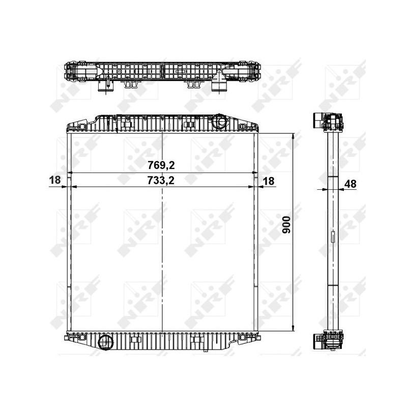 Kühler, ohne Rahmen passend für IVECO EUROTECH 99- NRF 549568