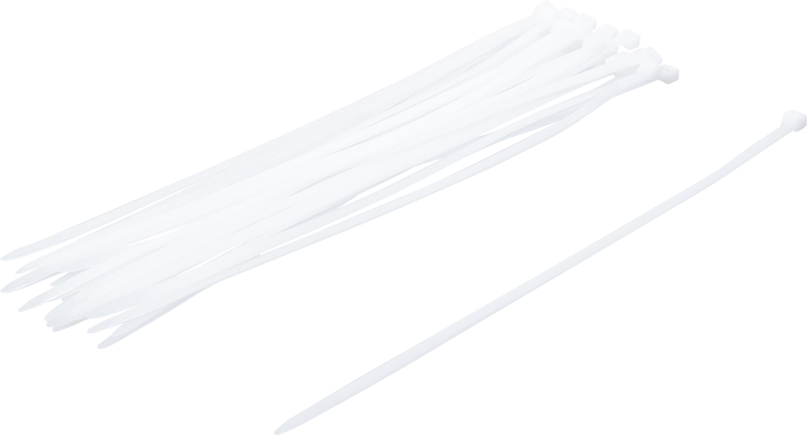 Kabelbinder-Sortiment | weiß | 8,0 x 400 mm | 30-tlg. BGS80878