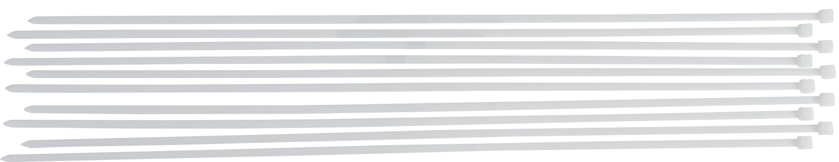 Kabelbinder-Sortiment | weiß | 8,0 x 800 mm | 10-tlg. BGS80775