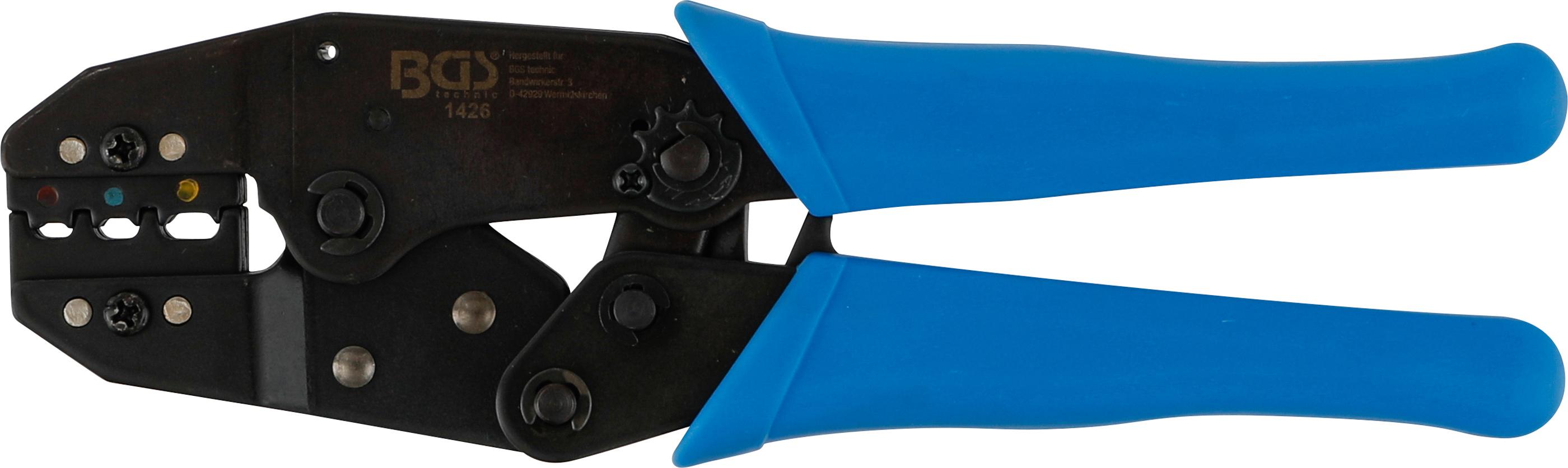 Kabelschuhzange mit Ratschenfunktion | für isolierte Kabelverbinder 0,5 - 6 mm² BGS1426